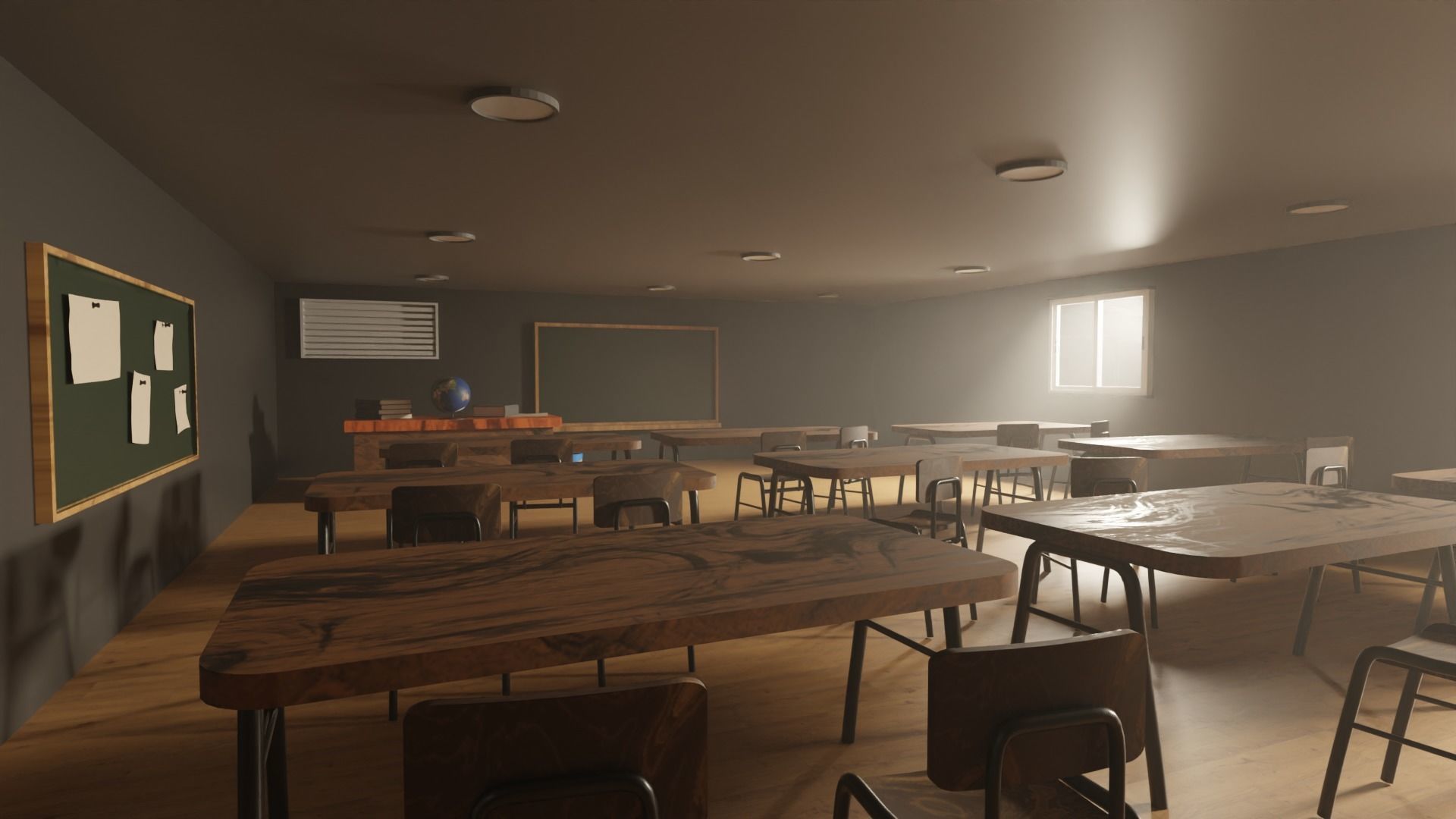 Classroom 3D model_4