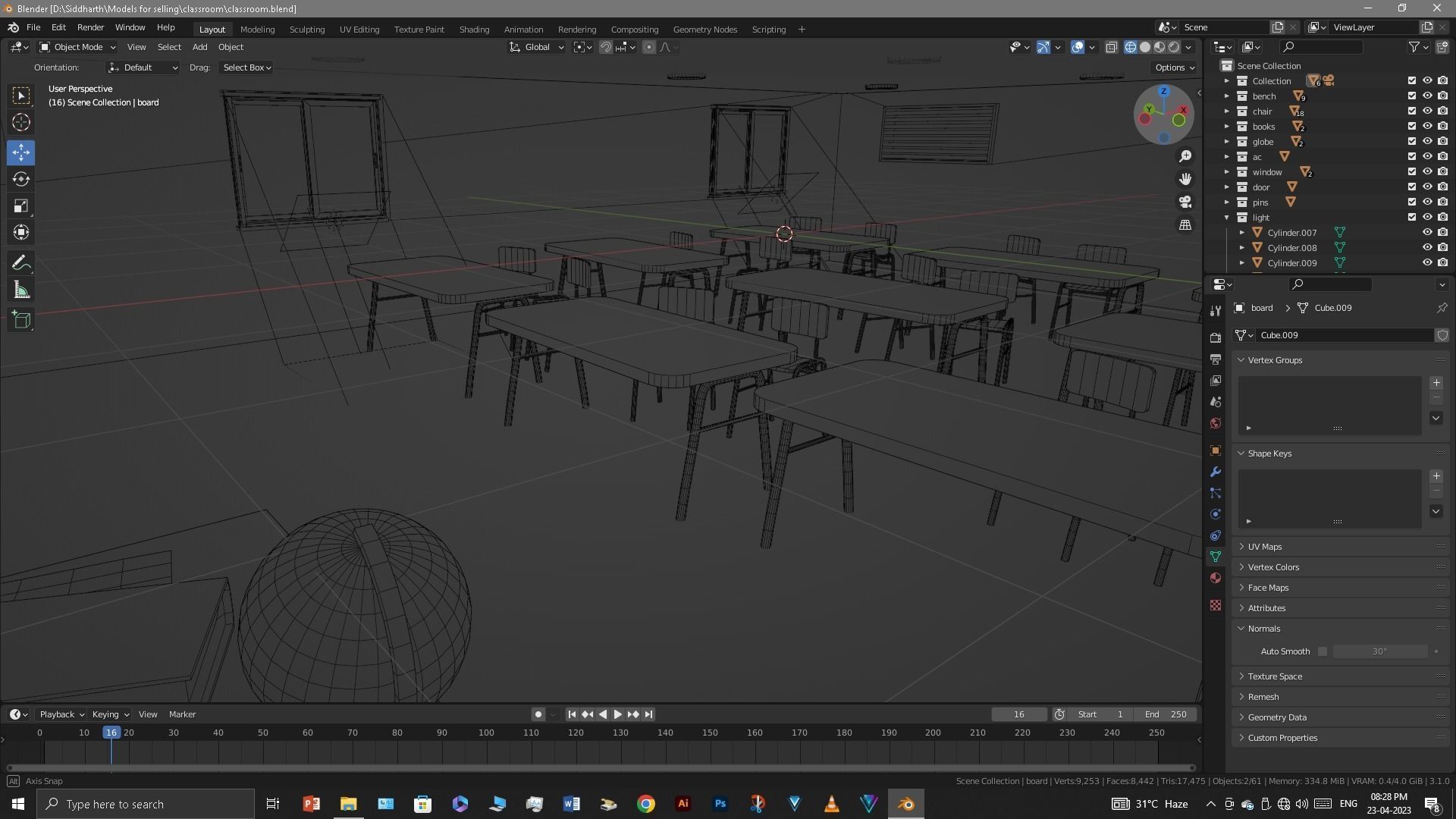Classroom 3D model_51