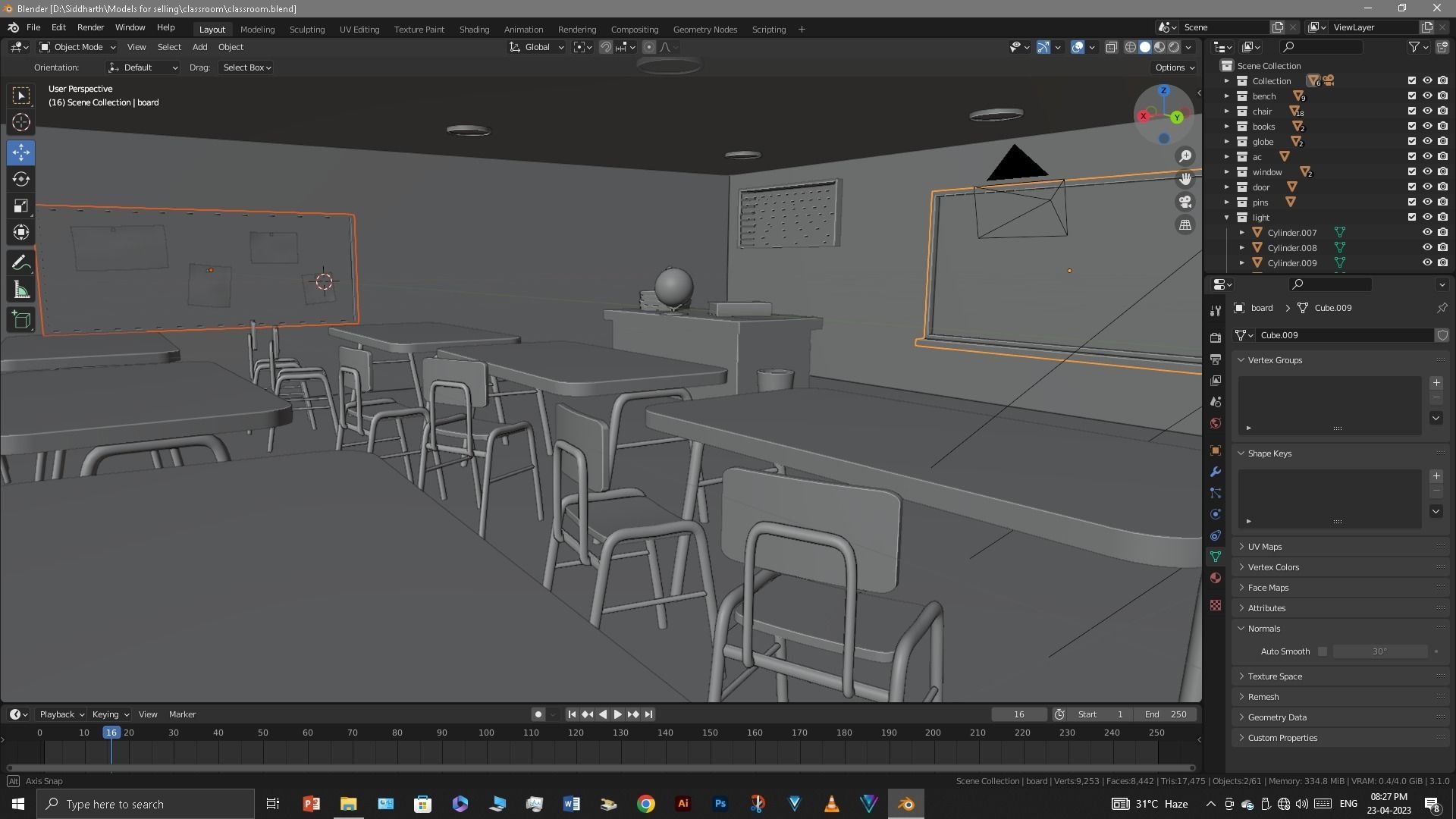 Classroom 3D model_45