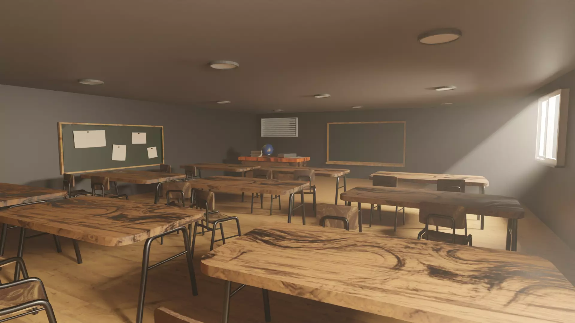 Classroom 3D model_0
