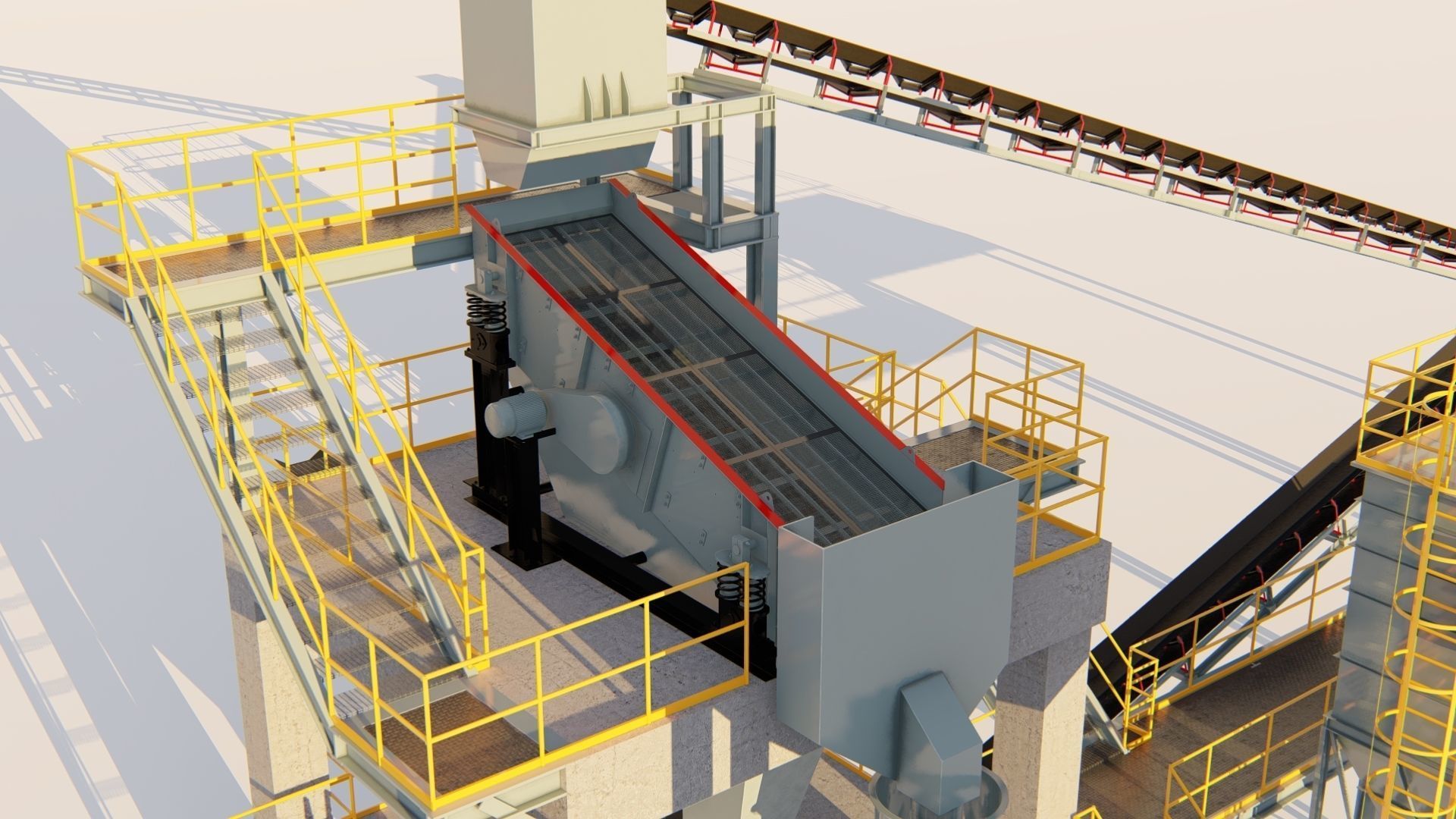 gold mining crushing section 3D model_7