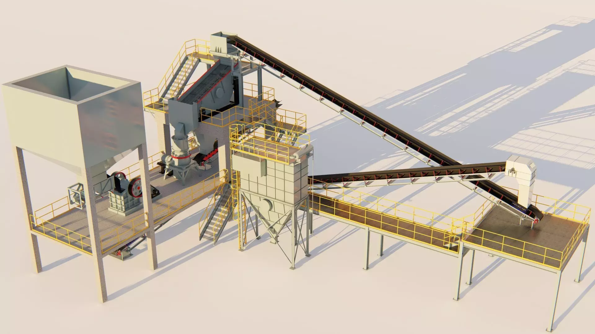 gold mining crushing section 3D model_0