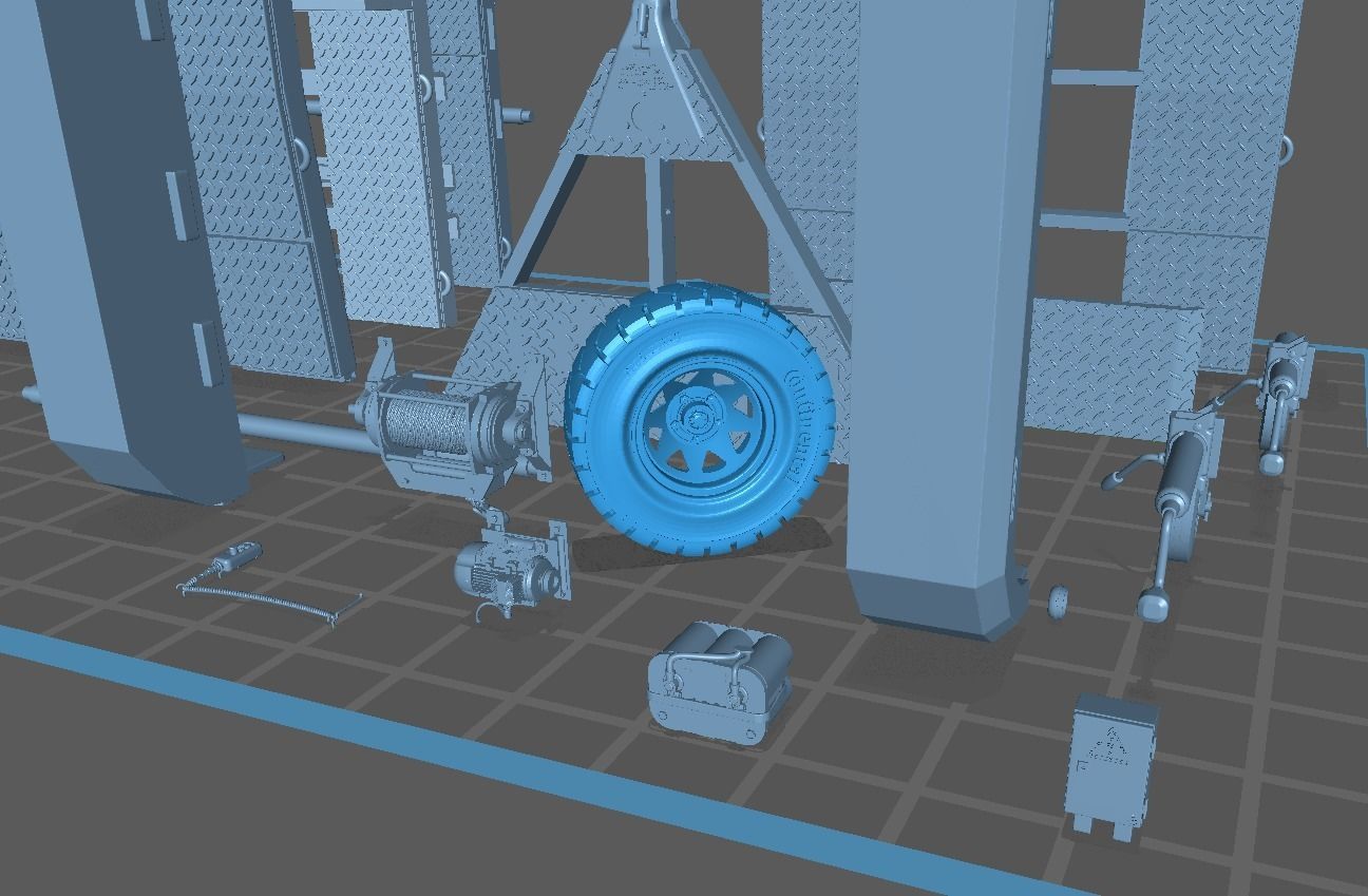 Car  Tow Trailer 3d printable in various scales 3D print model_10