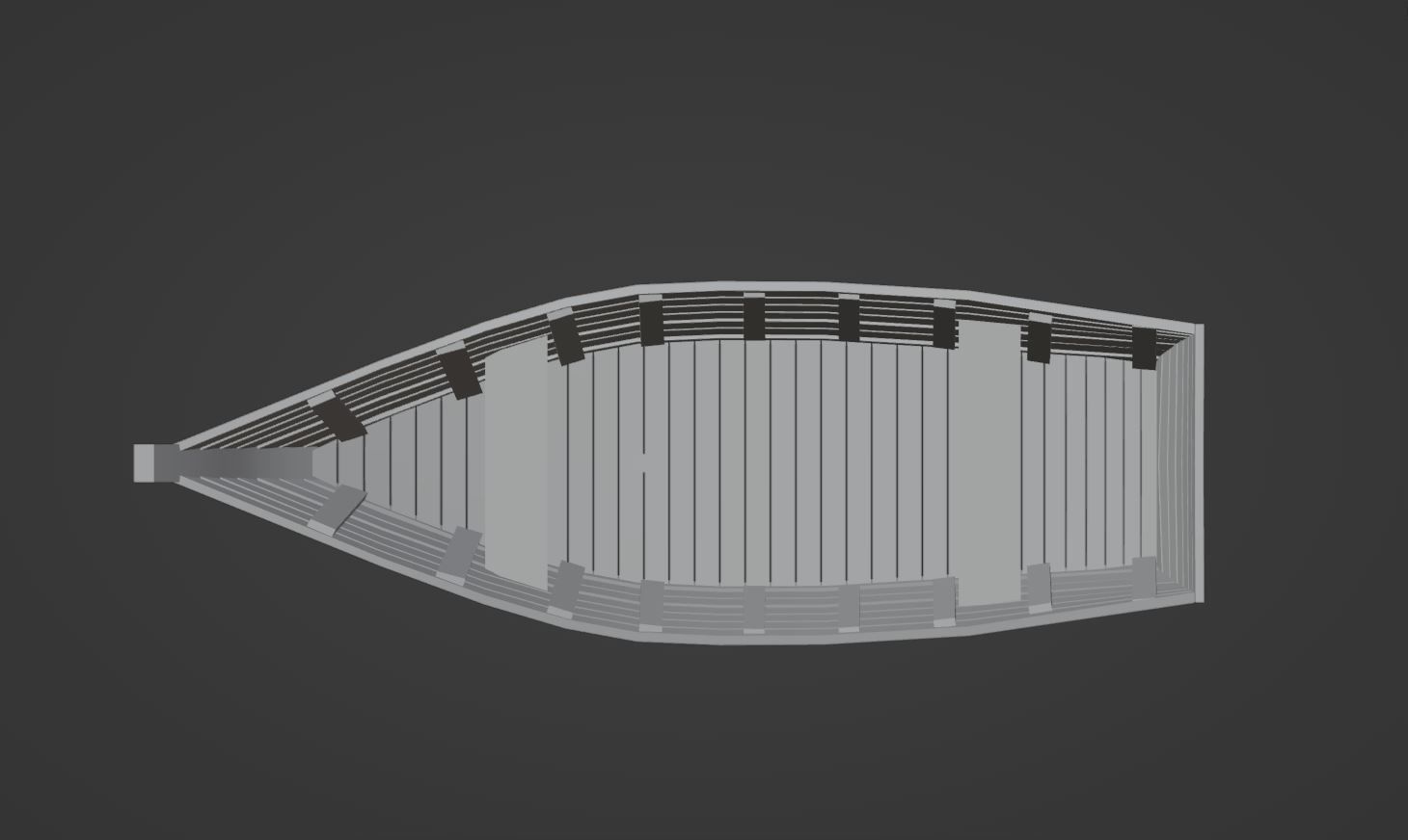 Simple Boat Low-poly 3D model_10