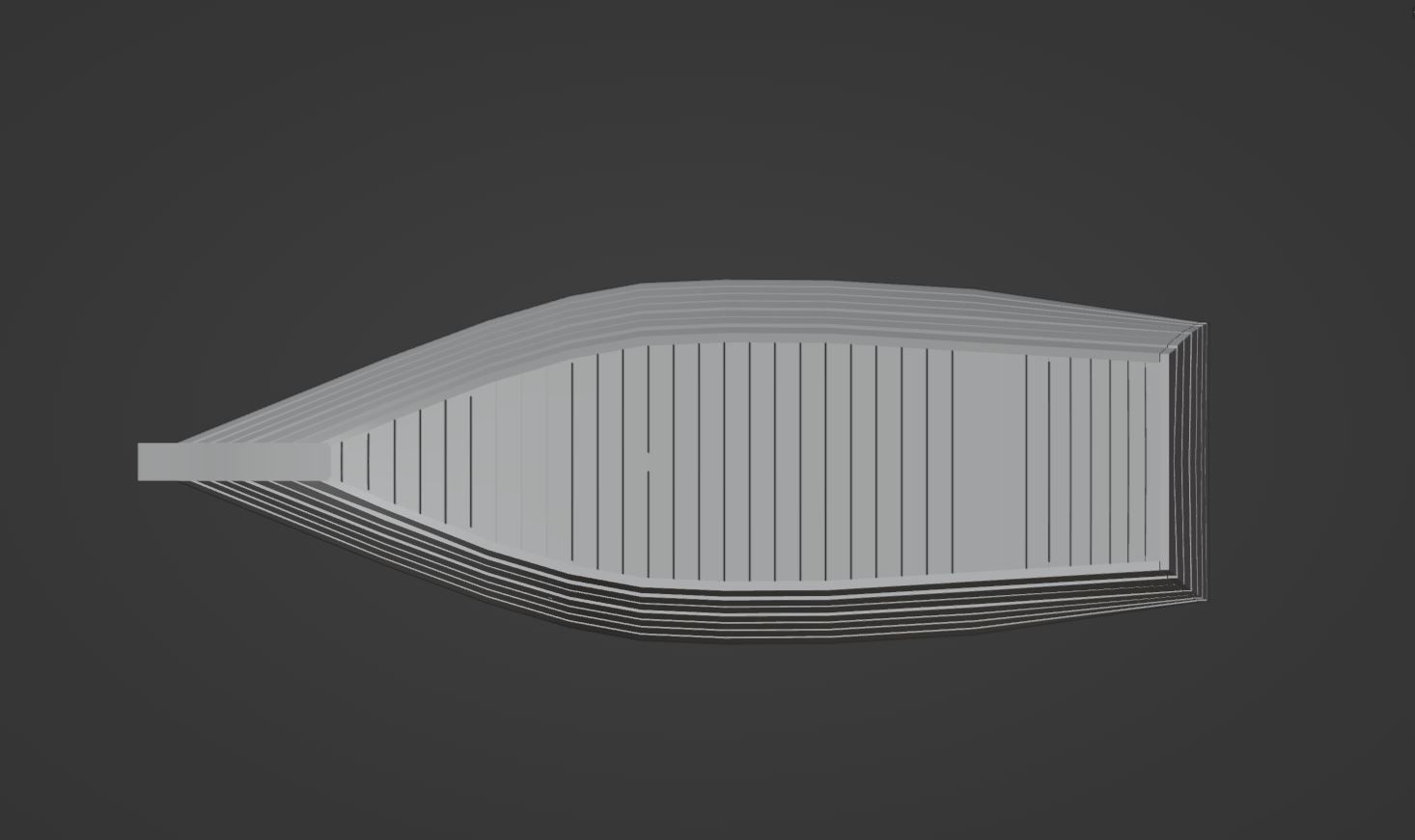 Simple Boat Low-poly 3D model_8