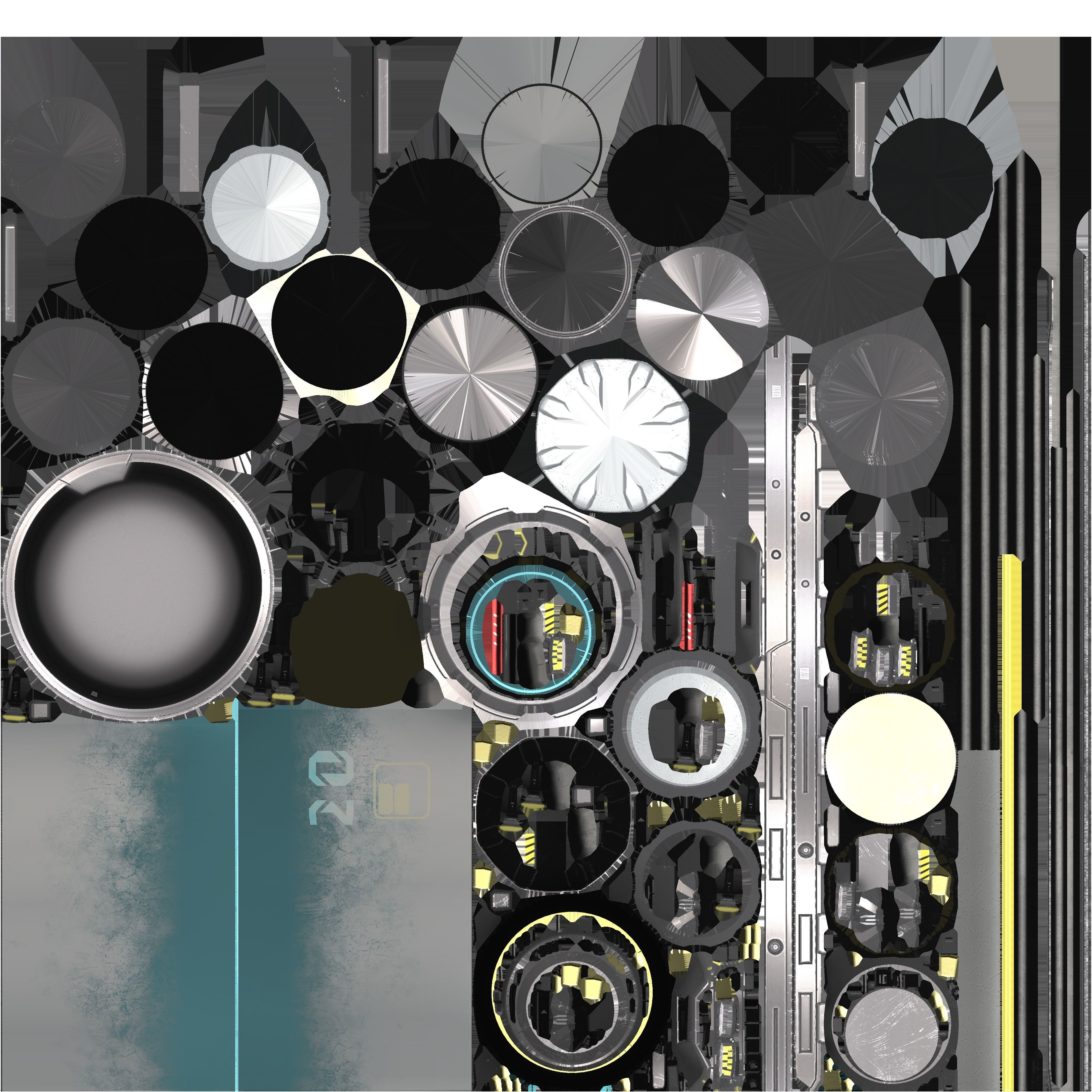 Sci-fi Capsule Low-poly 3D model_8