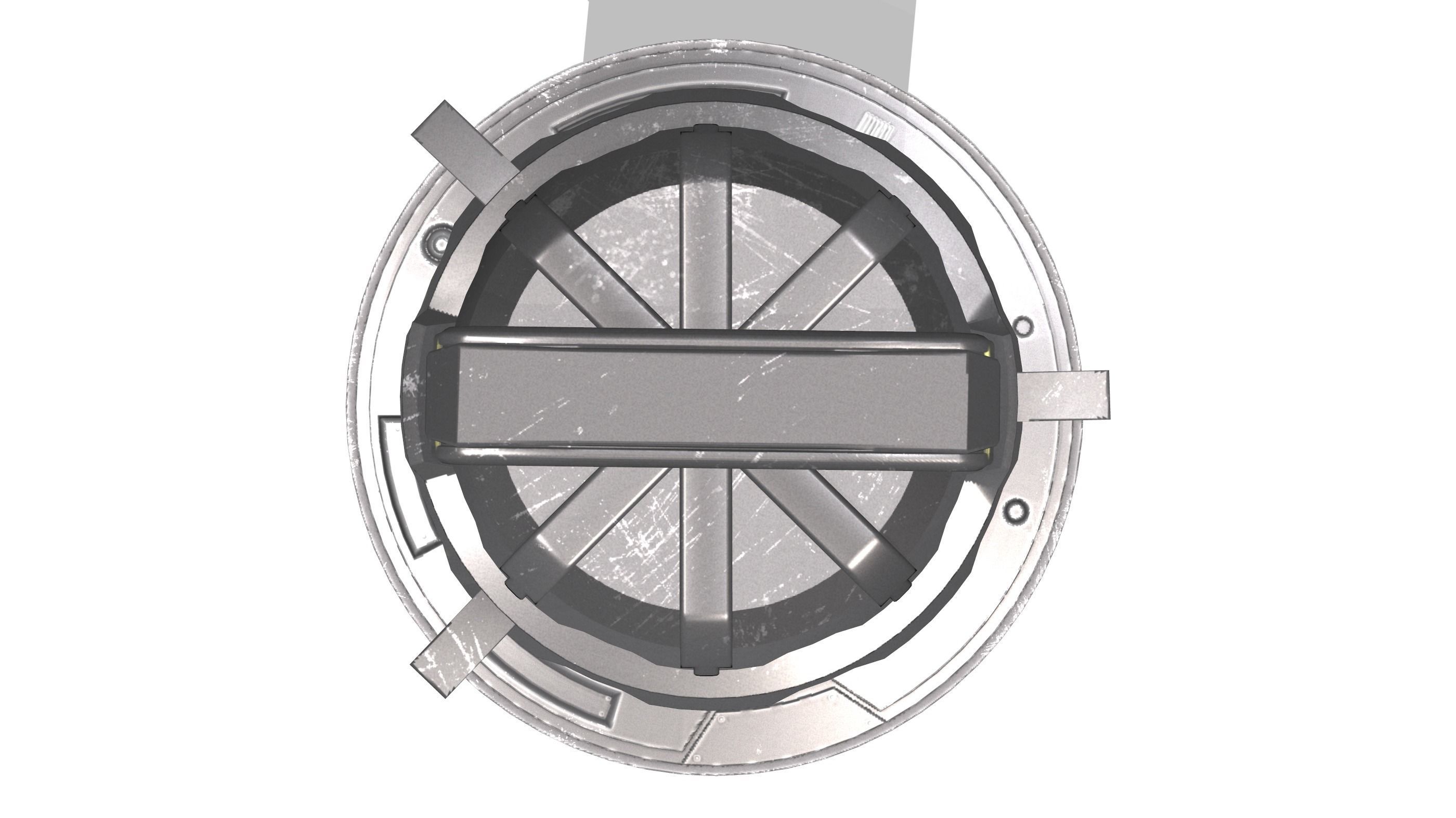 Sci-fi Capsule Low-poly 3D model_4