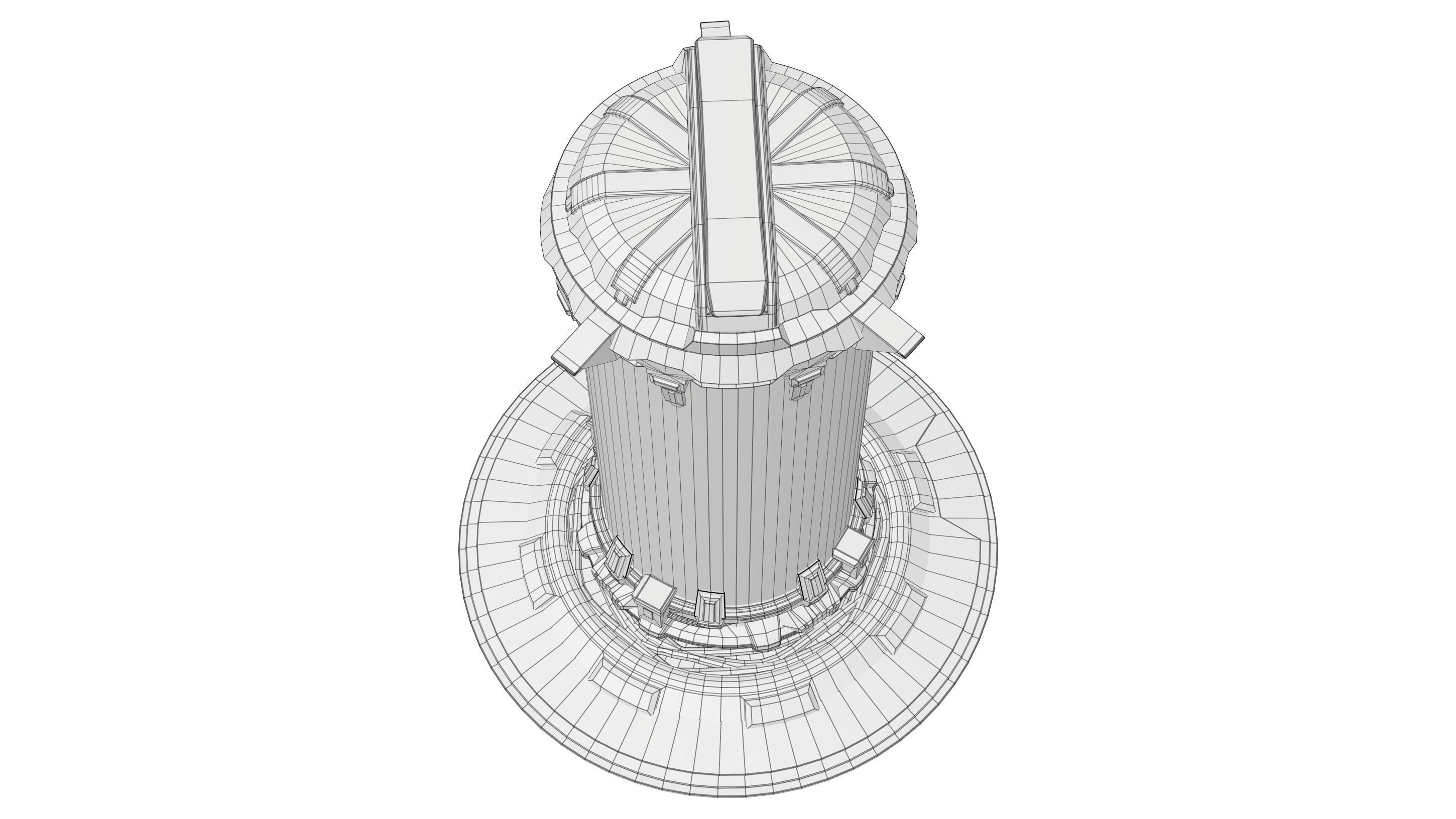 Sci-fi Capsule Low-poly 3D model_6