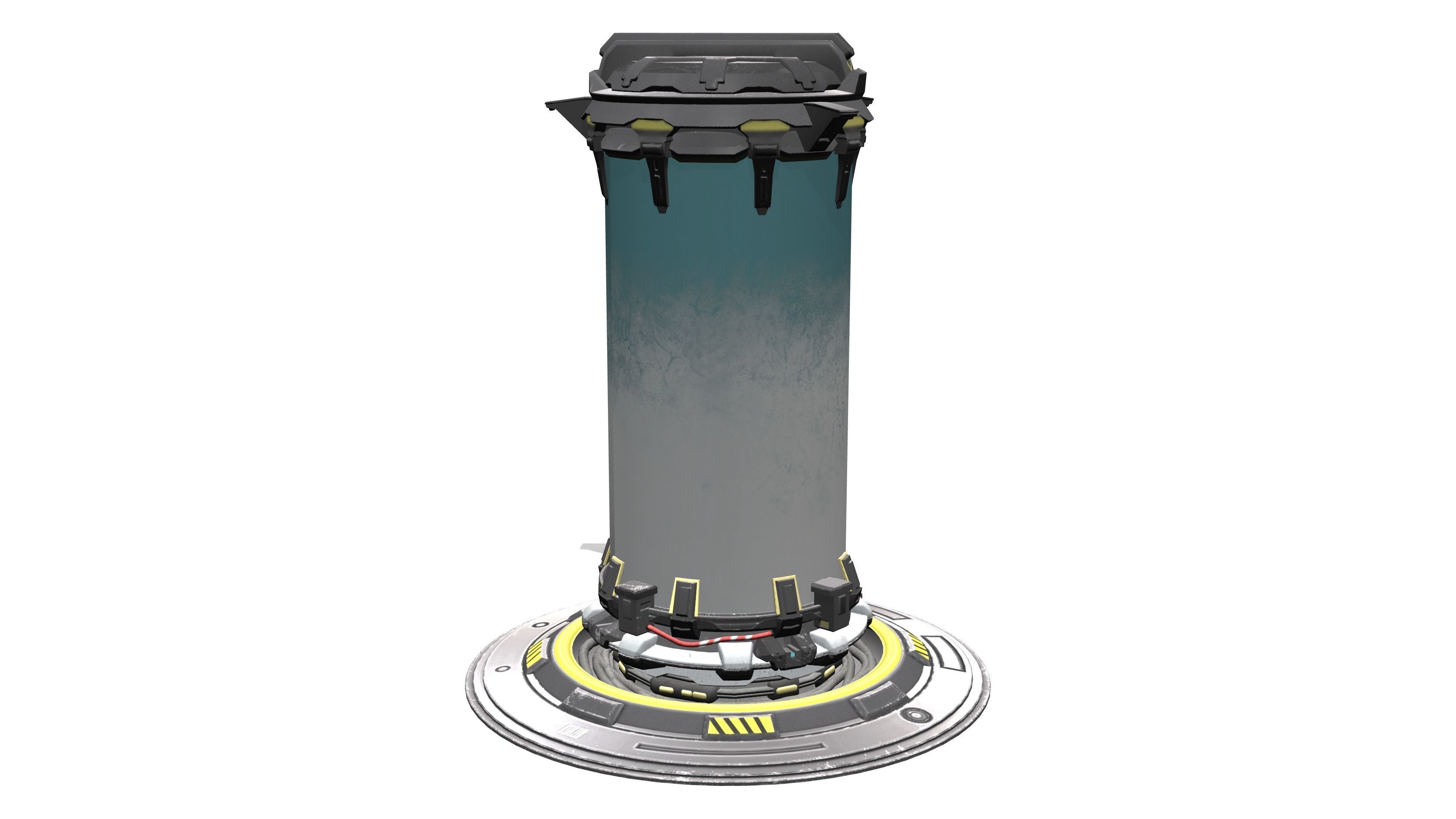 Sci-fi Capsule Low-poly 3D model_2