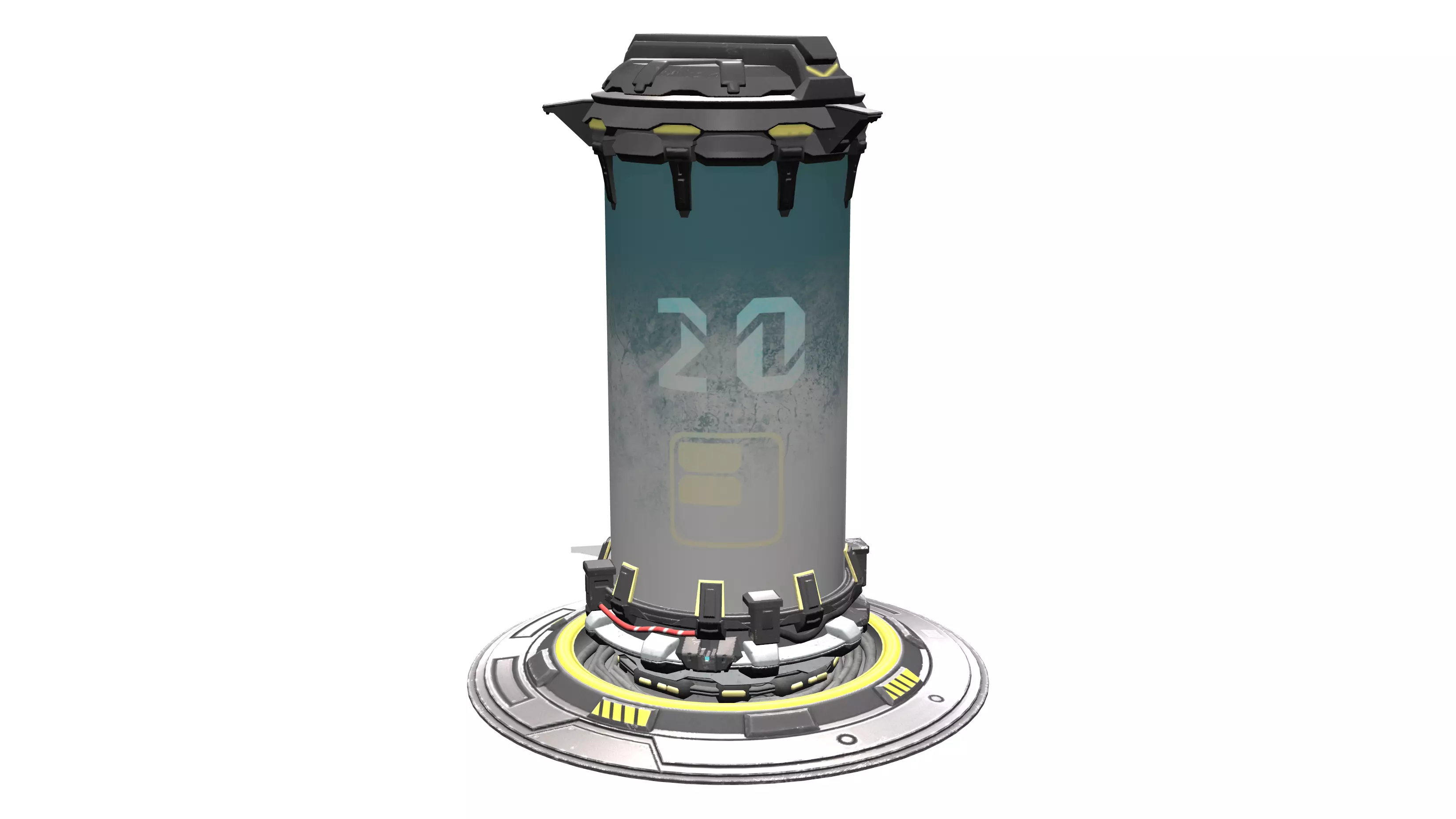 Sci-fi Capsule Low-poly 3D model_0