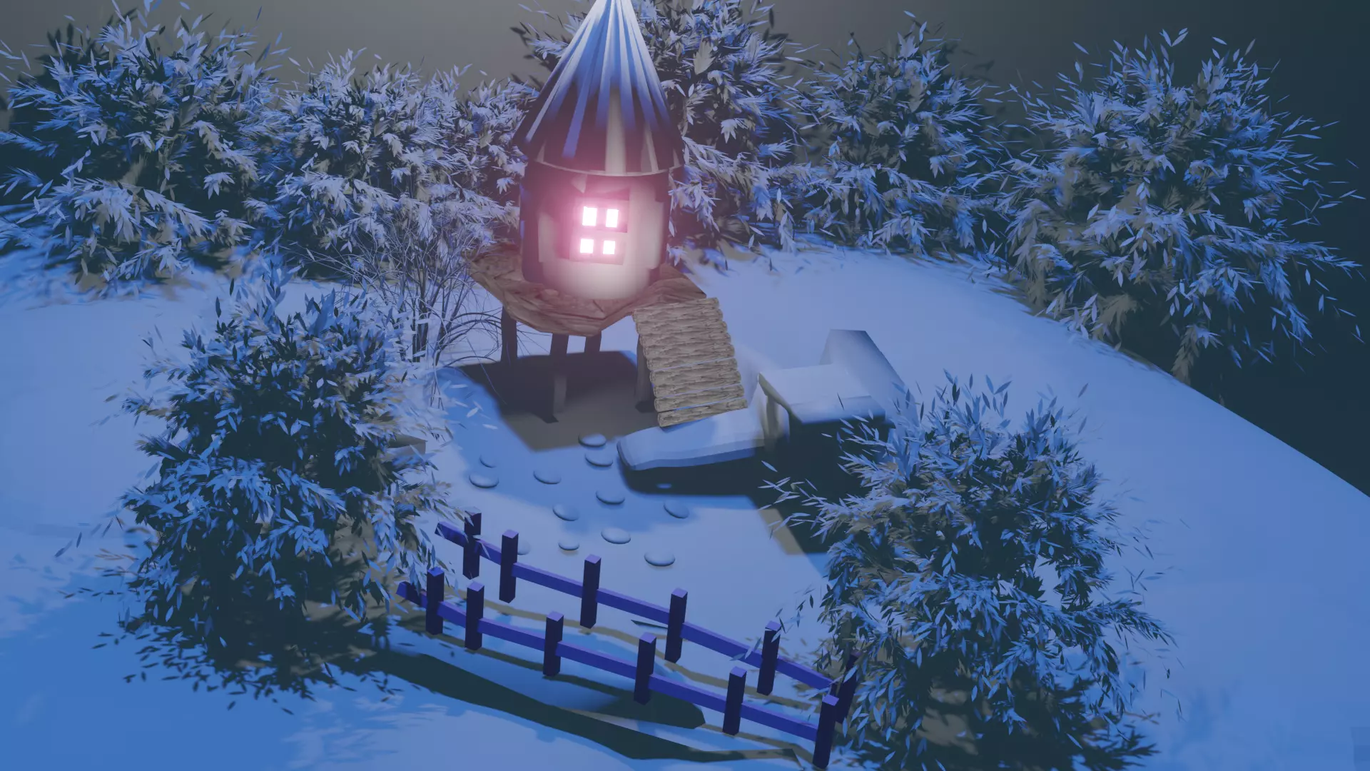 house snow Free 3D print model