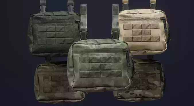 Utility Groin Pouch Low-poly 3D model