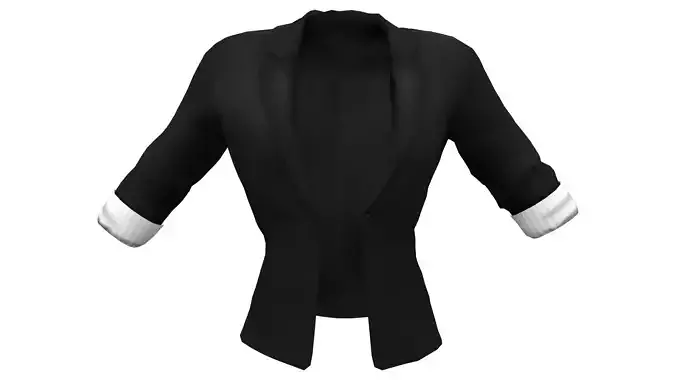 Ladies Rolled Up Sleeves Blazer