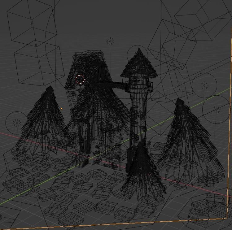 Moon Castle Low-poly 3D model_2