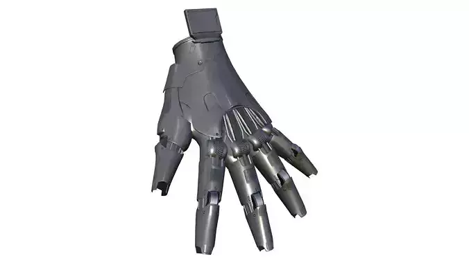 Metal Futuristic Haute Couture Robotic Gloves