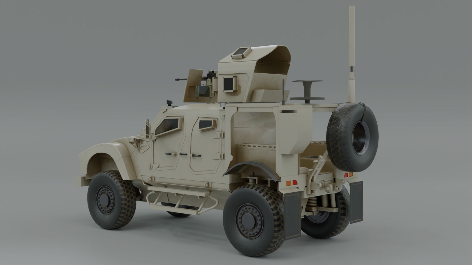 3D Oshkosh M-ATV Low Poly 3D Model model Low-poly 3D model_4
