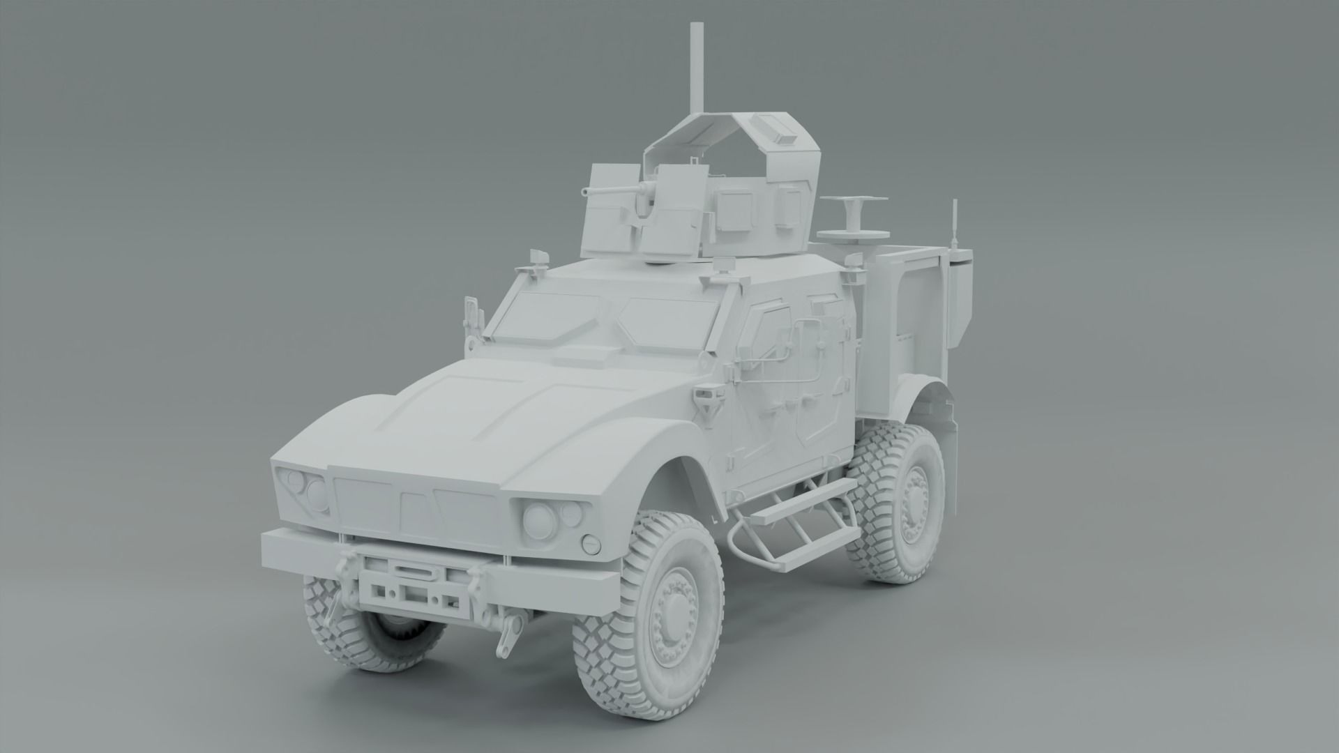 3D Oshkosh M-ATV Low Poly 3D Model model Low-poly 3D model_5