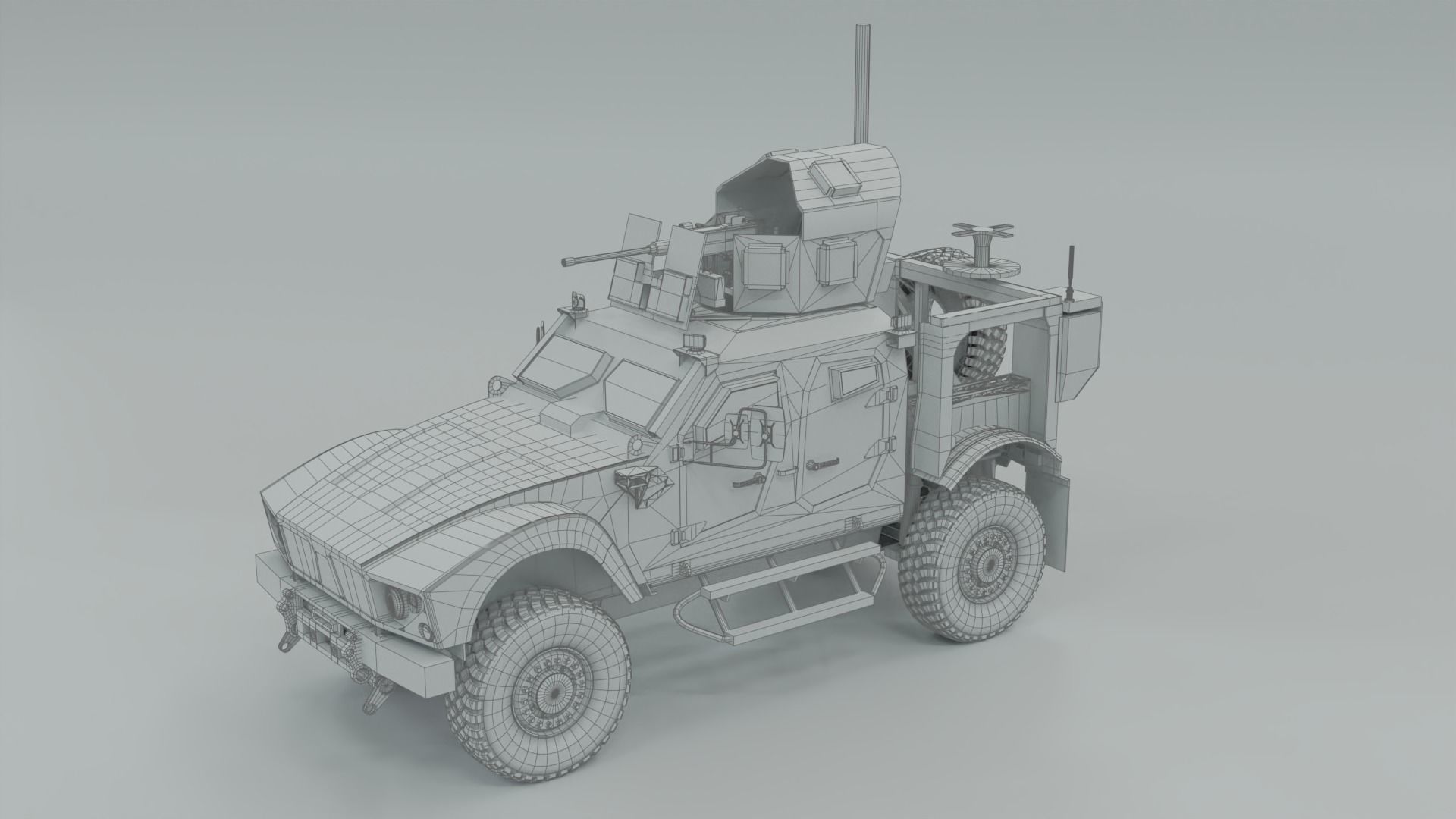 3D Oshkosh M-ATV Low Poly 3D Model model Low-poly 3D model_6