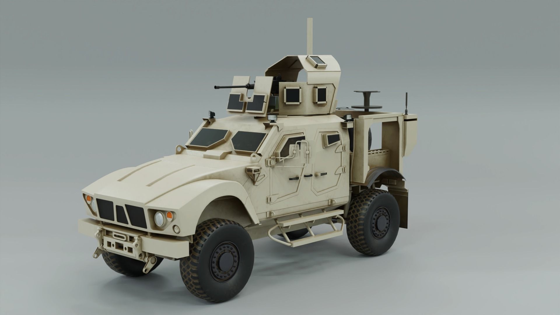 3D Oshkosh M-ATV Low Poly 3D Model model Low-poly 3D model_3
