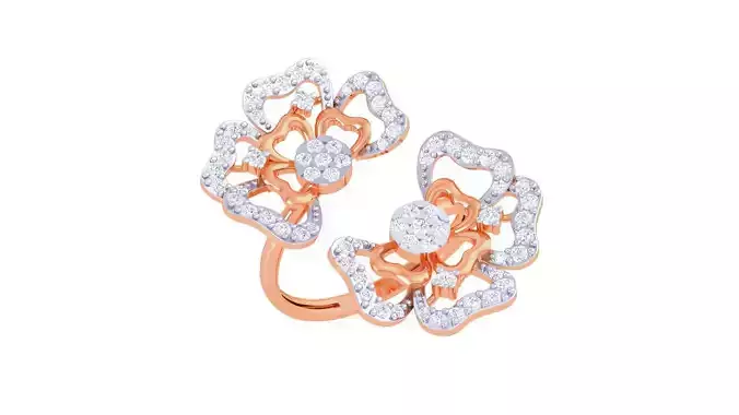 High Jewelry Cocktail Ring 3dm stl obj mtl glb gltf 3mf renders