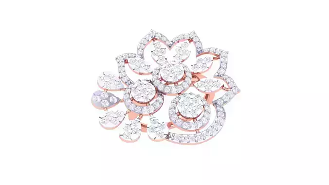 High Jewelry Cocktail Ring 3dm stl obj mtl glb gltf 3mf renders