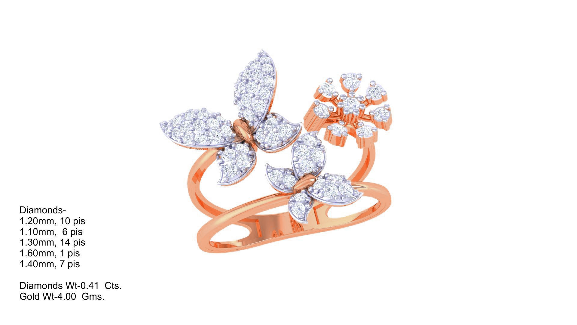 High Jewelry Cocktail Ring 3dm stl obj mtl glb gltf 3mf renders 3D print model_5