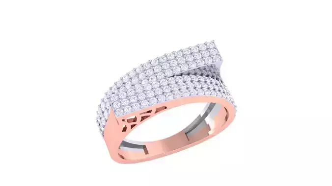 High Jewelry Cocktail Ring 3dm stl obj mtl glb gltf 3mf renders