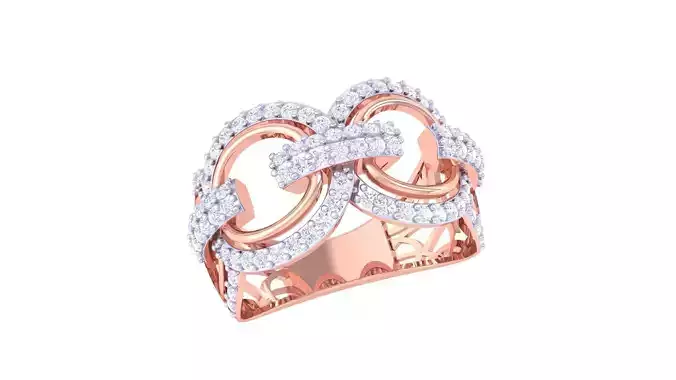 High Jewelry Cocktail Ring 3dm stl obj mtl glb gltf 3mf renders