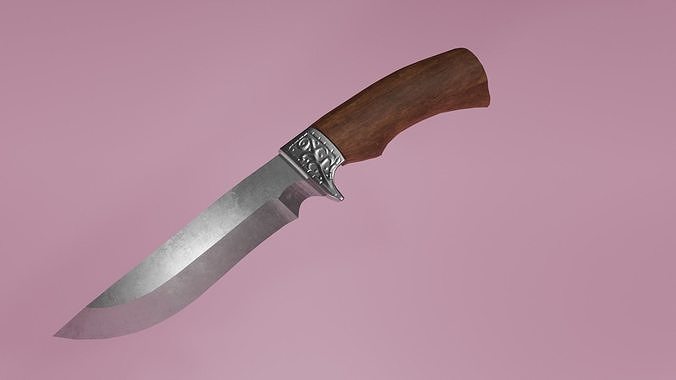 Hunting knife Low-poly 3D model
