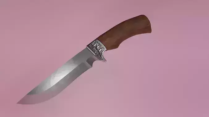 Hunting knife Low-poly 3D model