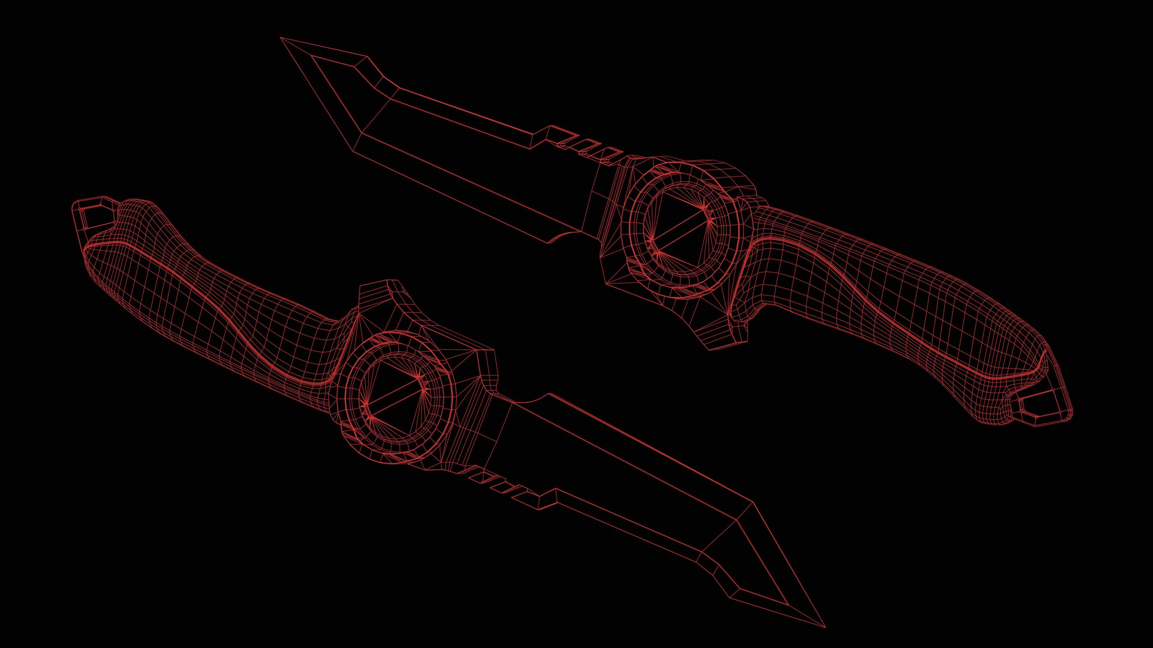 Task Force Valorant knife Low-poly 3D model_4