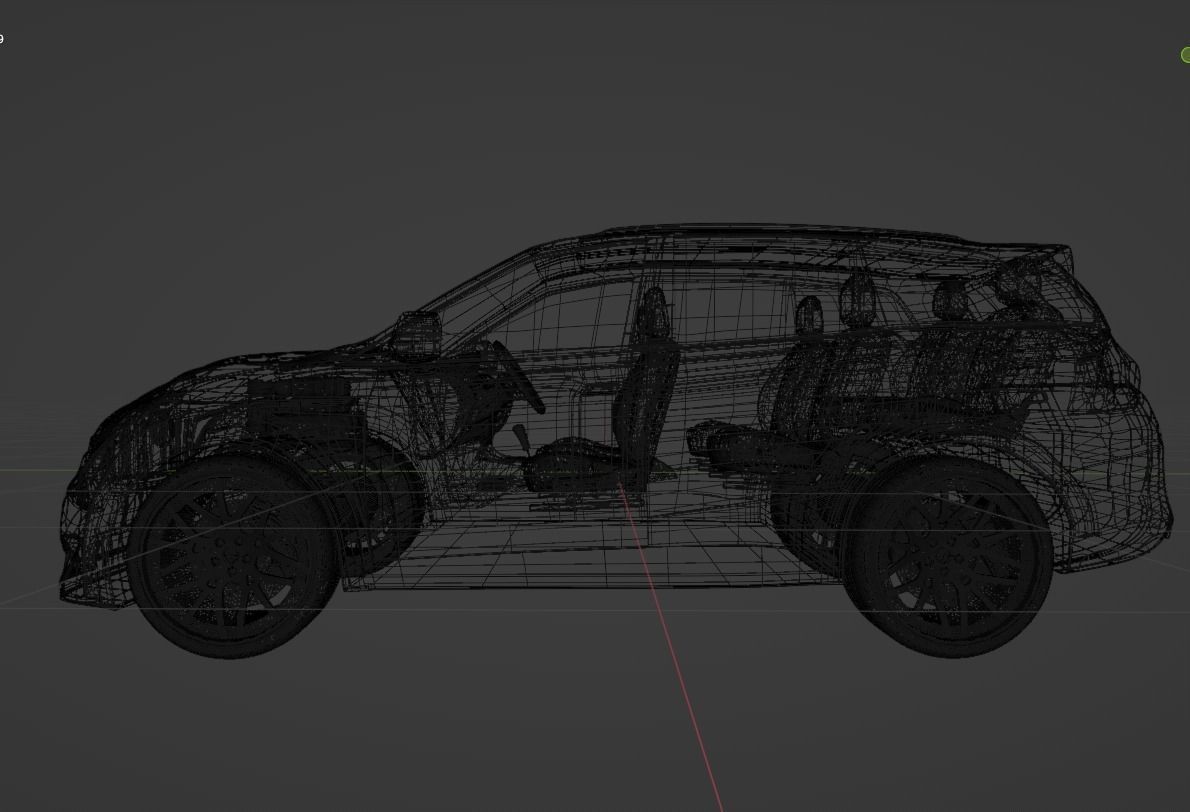 XUV700 Low-poly 3D model_9
