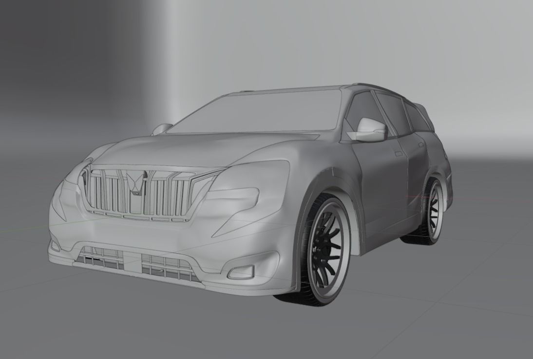 XUV700 Low-poly 3D model_15