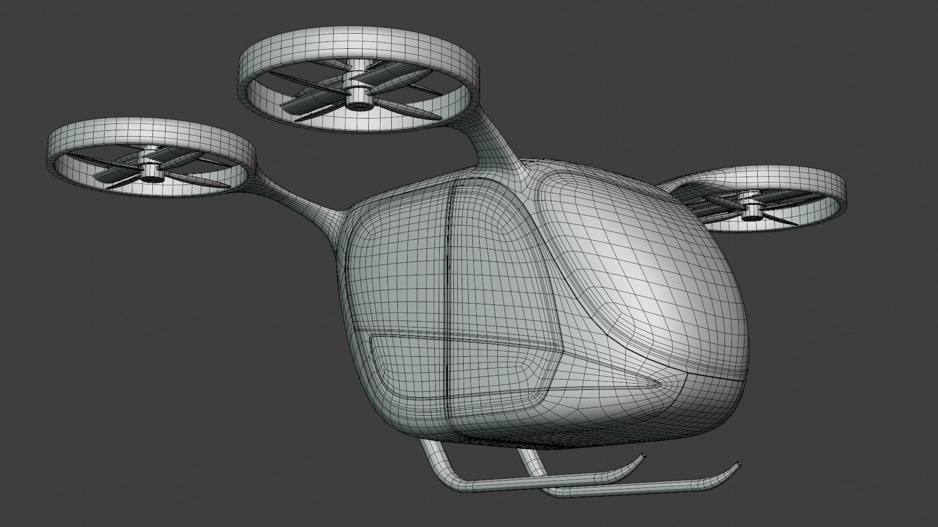 Passenger drone concept 6 3D model_1