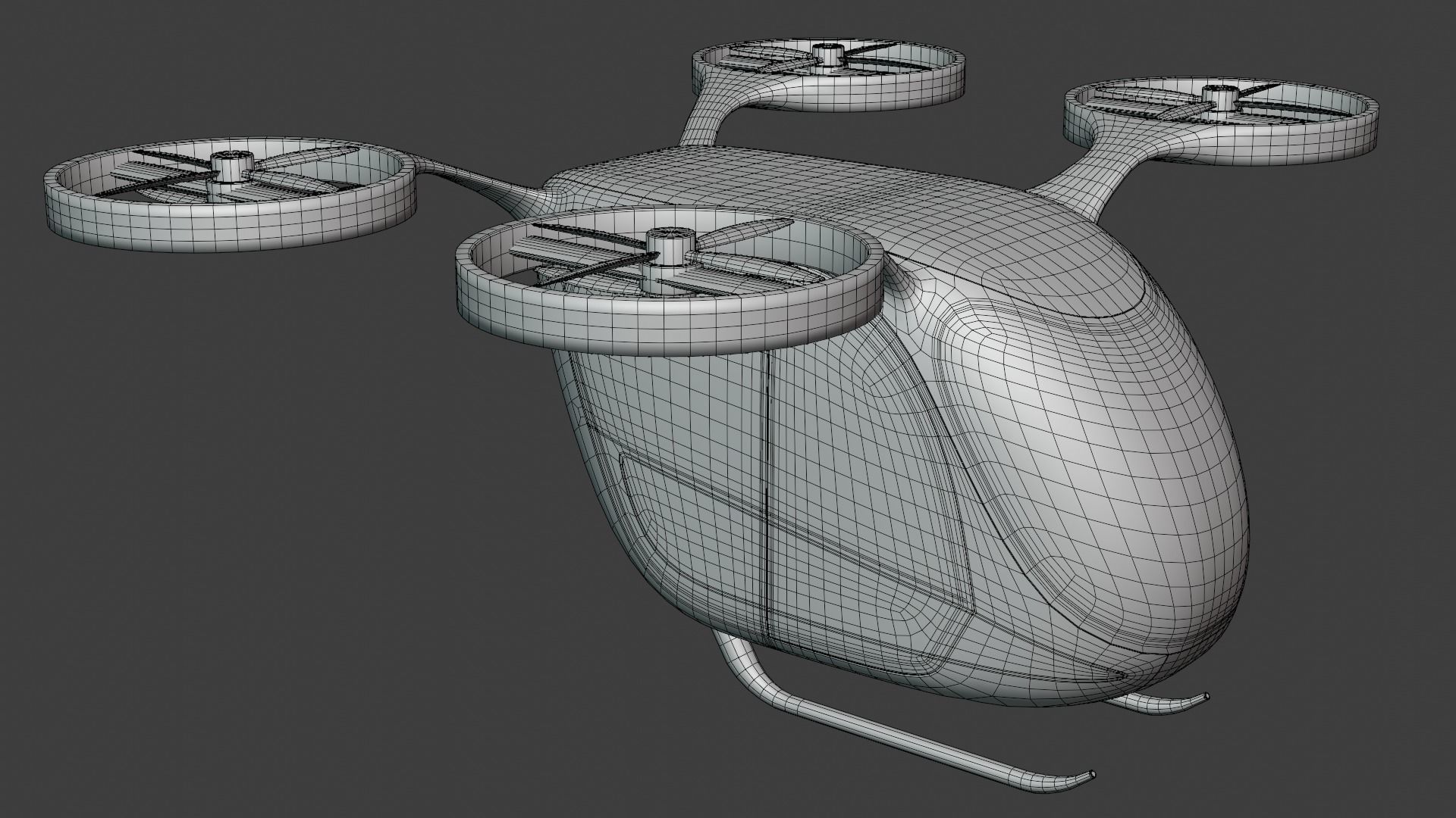 Passenger drone concept 6 3D model_4