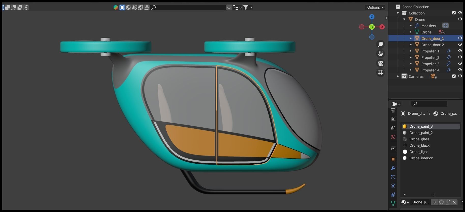Passenger drone concept 6 3D model_15