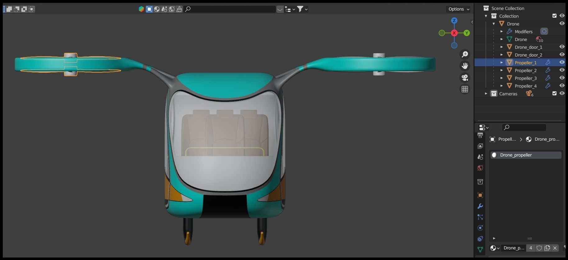 Passenger drone concept 6 3D model_16