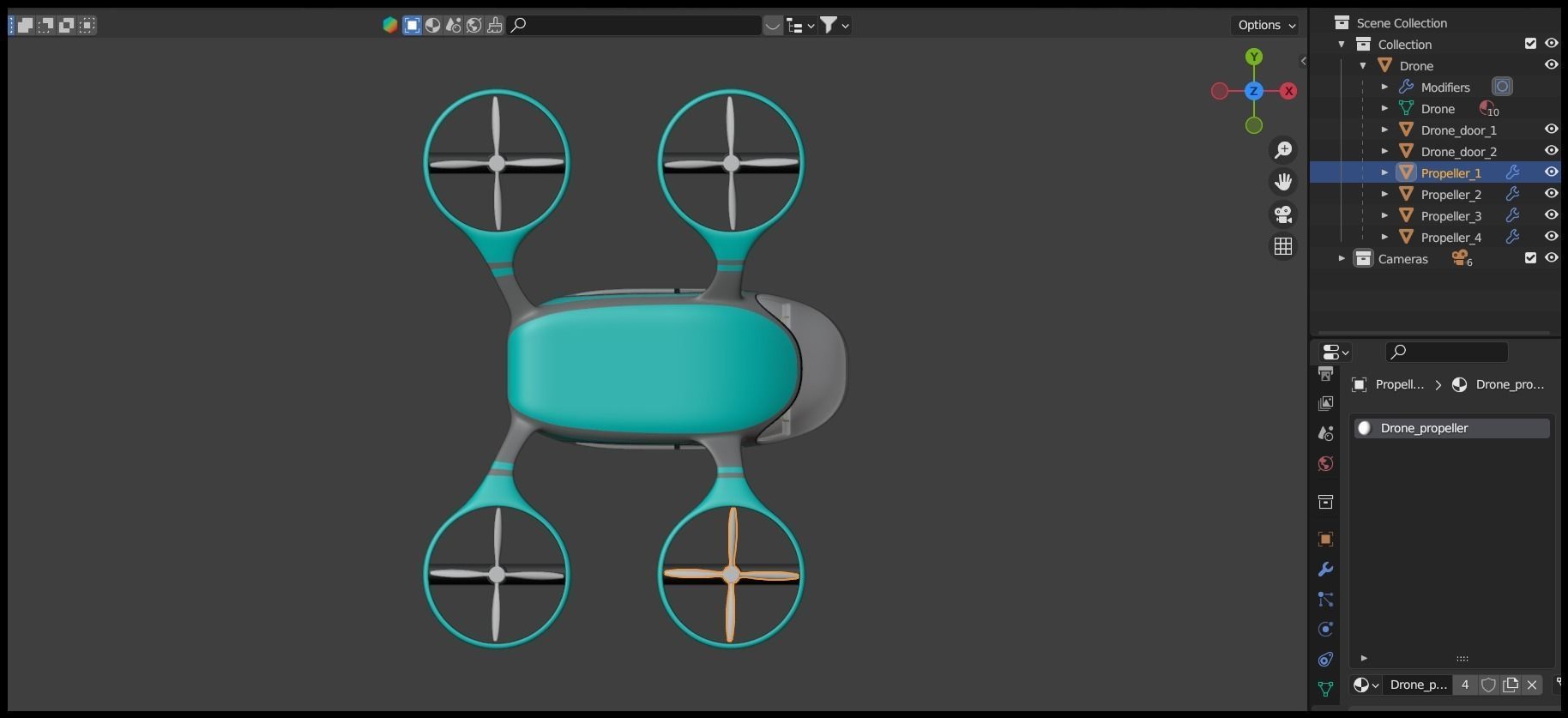 Passenger drone concept 6 3D model_17