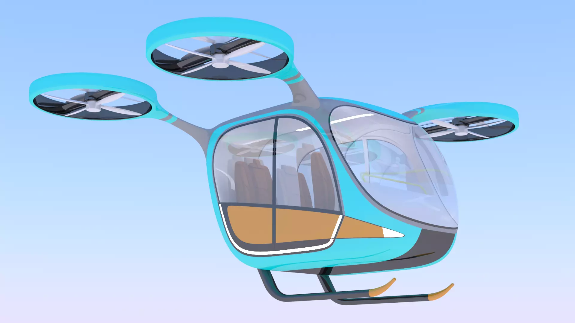 Passenger drone concept 6 3D model_0