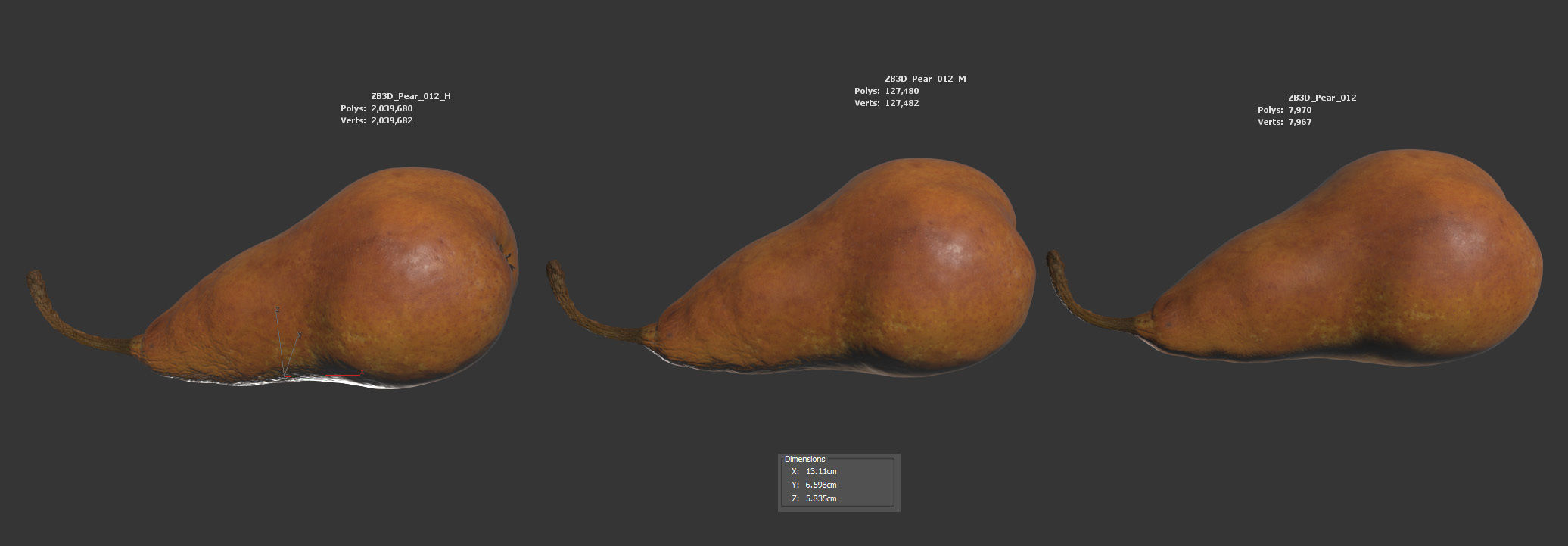 Pear 3D model_5