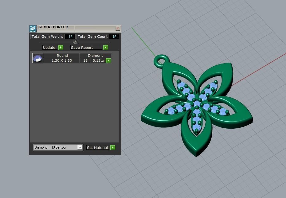 flower pendant 3D print model_5
