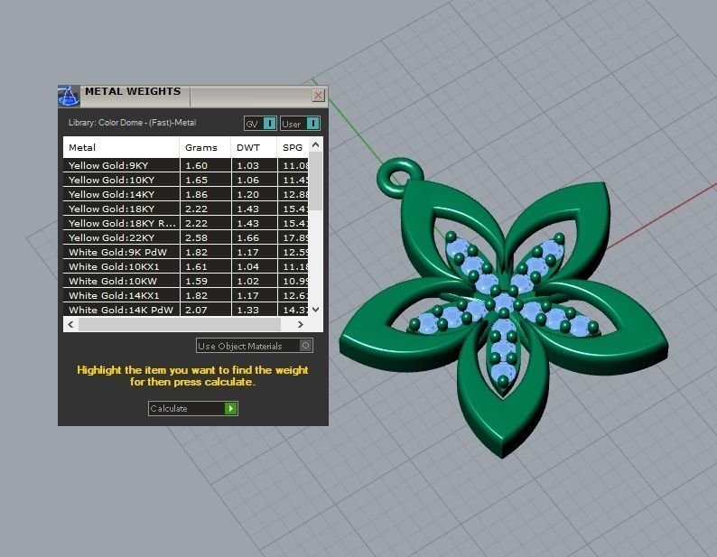 flower pendant 3D print model_4