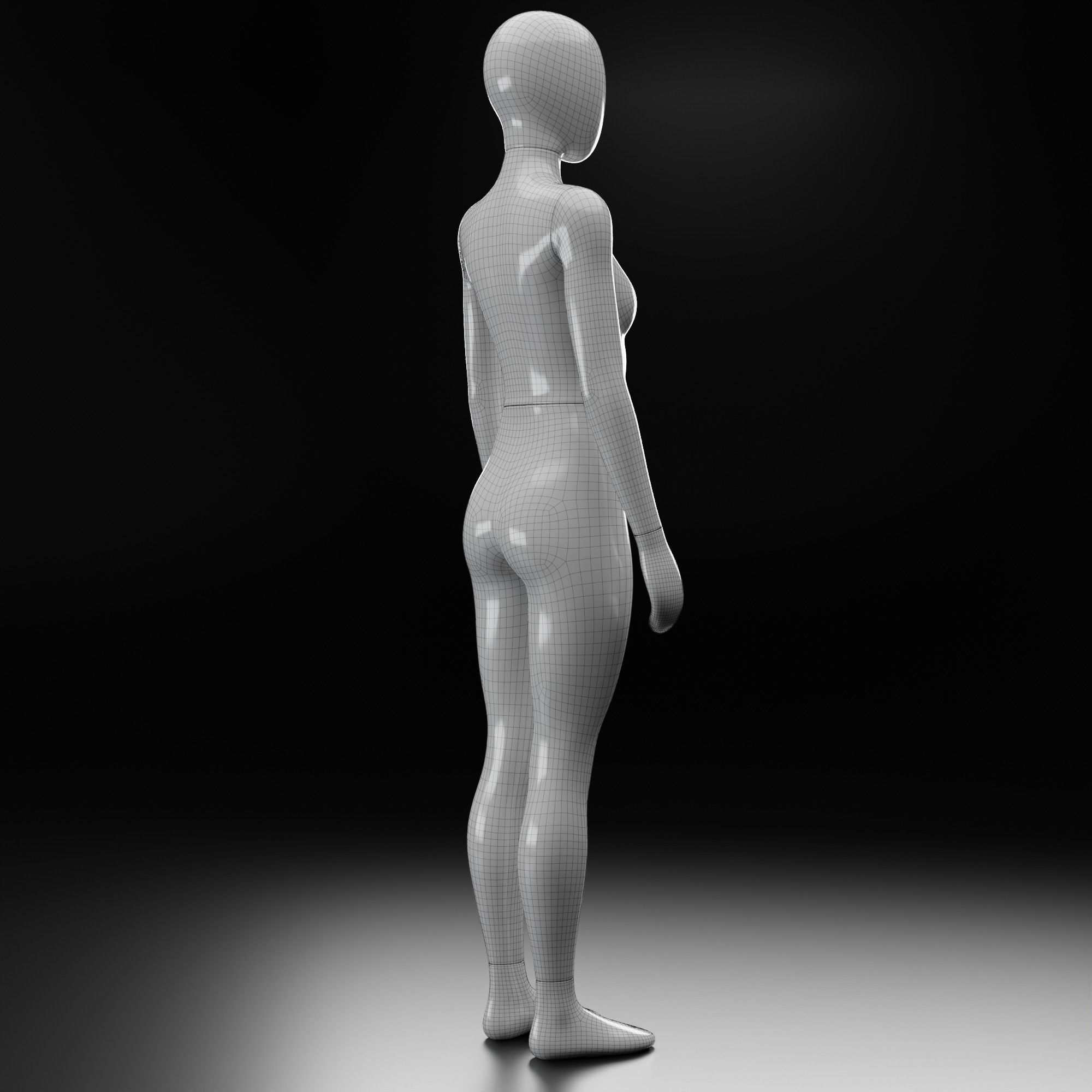 Female Mannequin 3D model_12