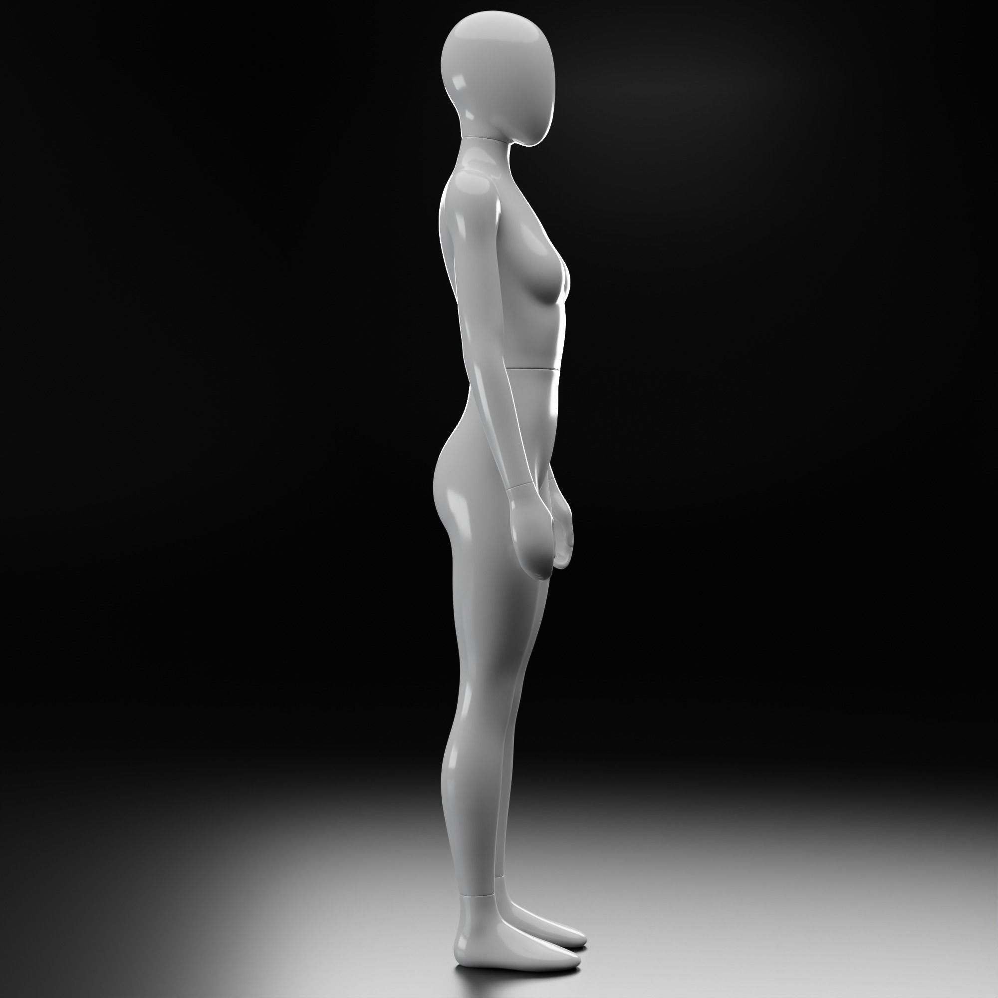 Female Mannequin 3D model_5