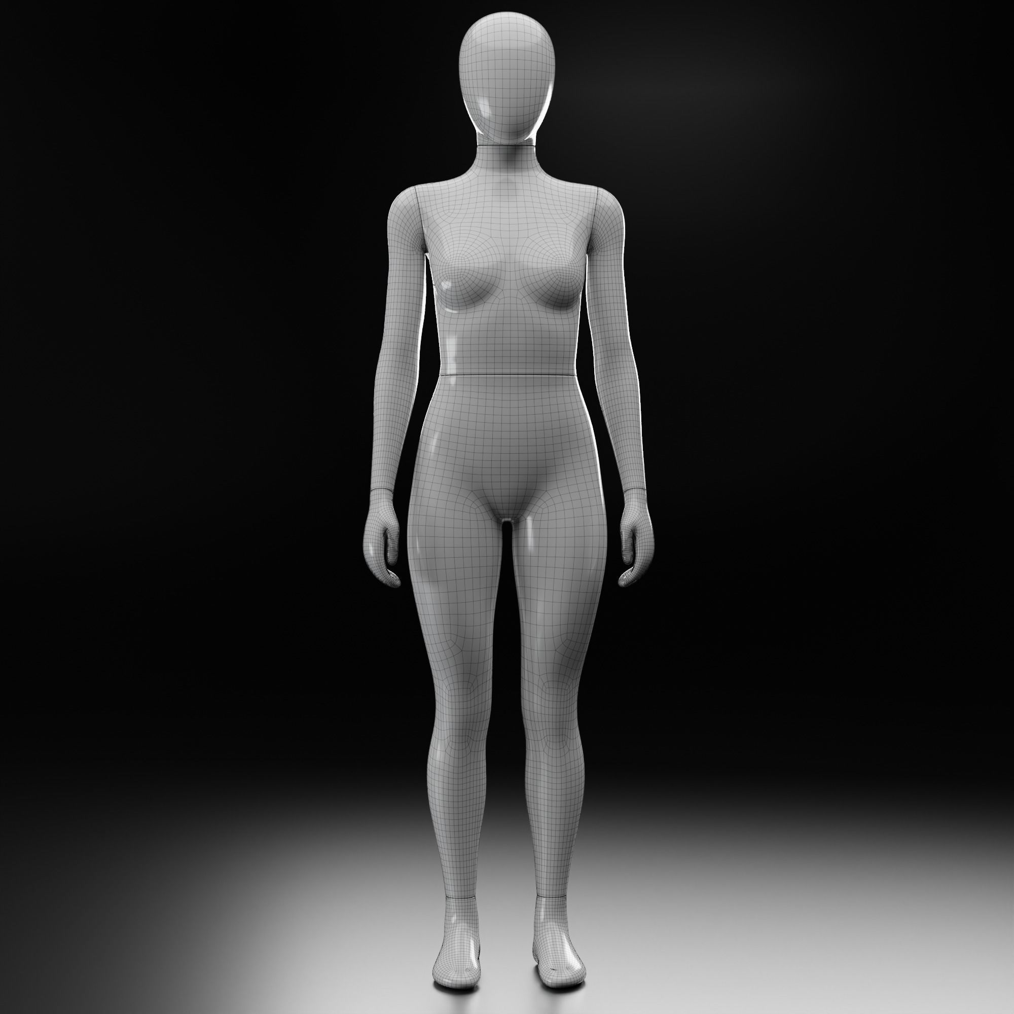 Female Mannequin 3D model_16