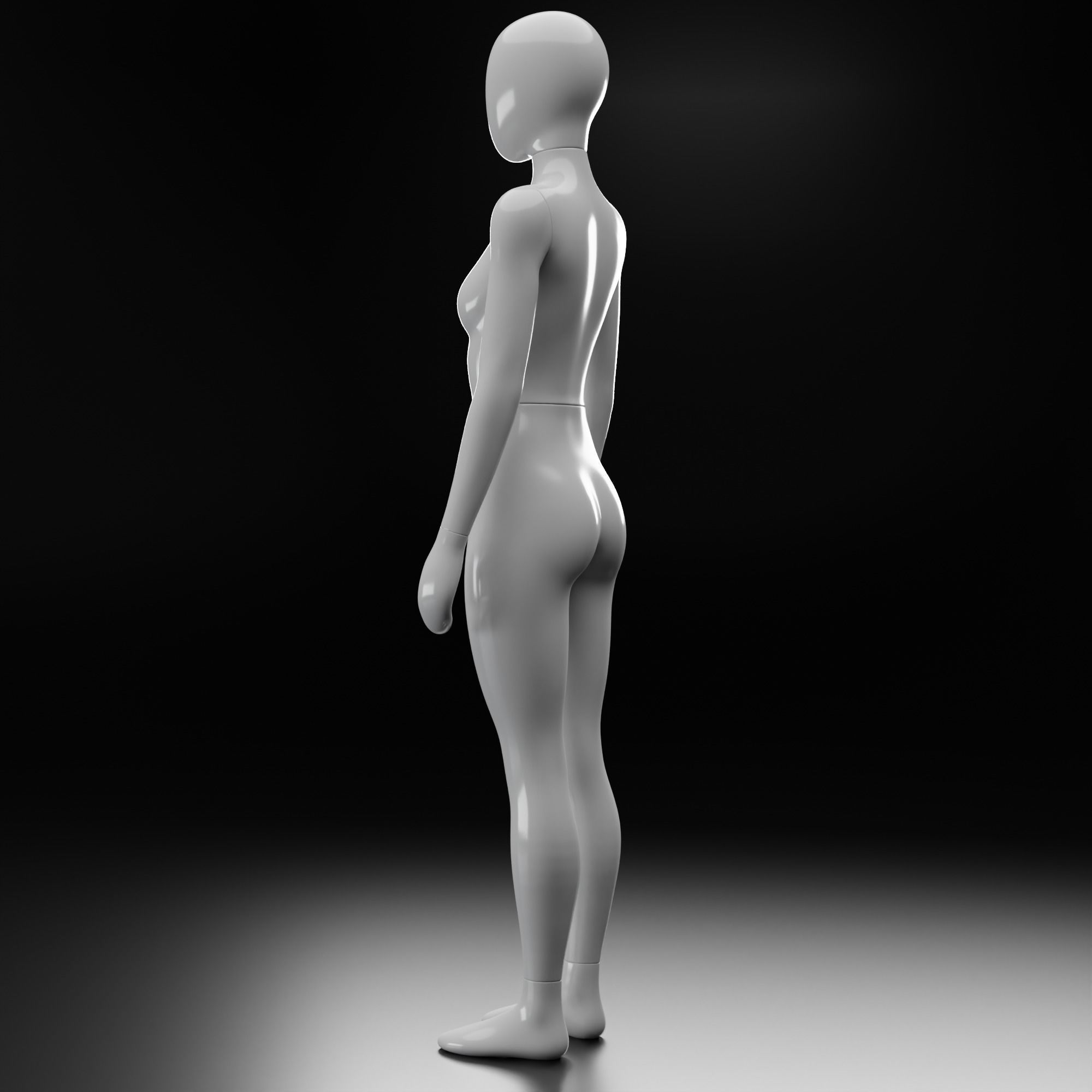 Female Mannequin 3D model_7