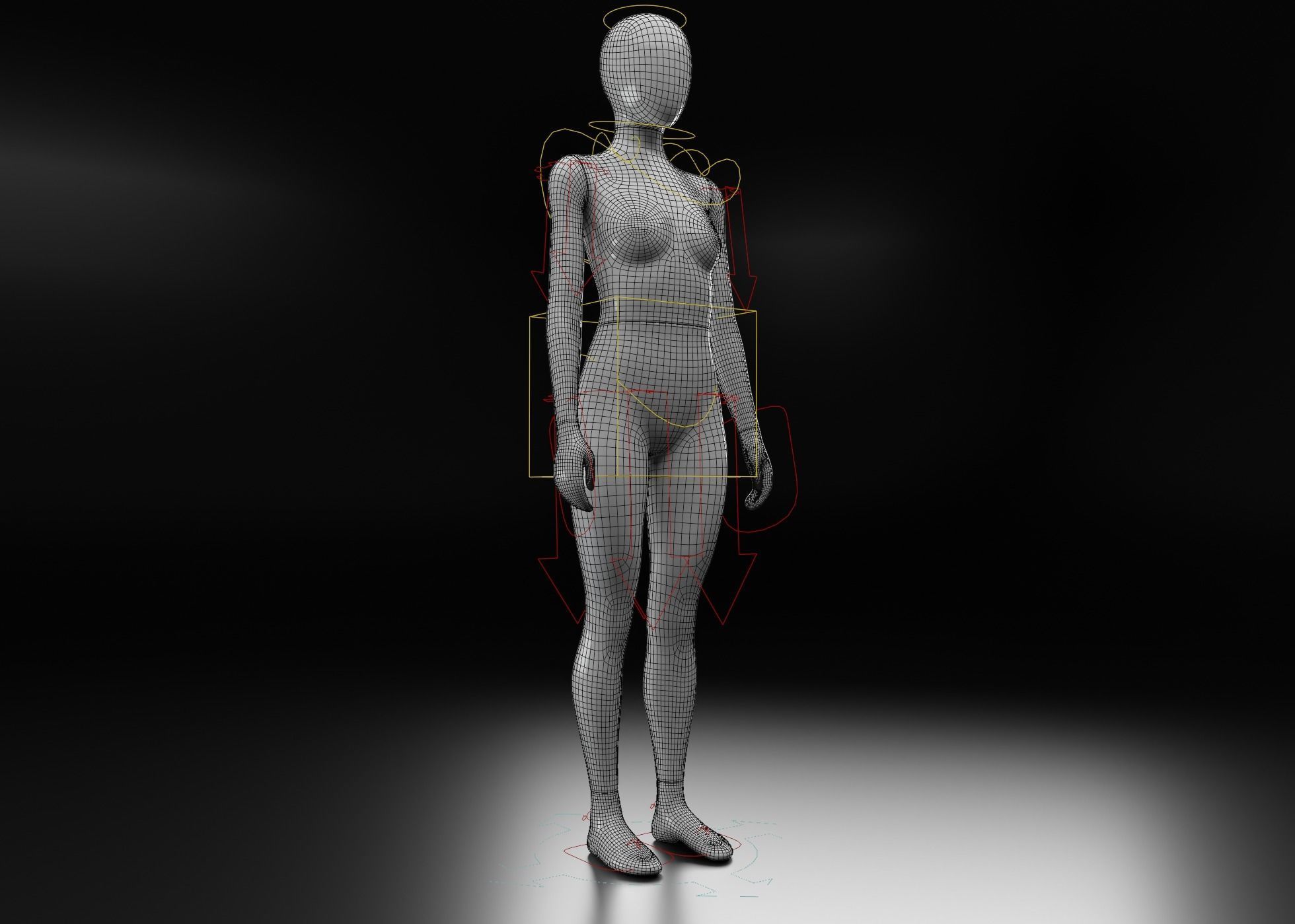 Female Mannequin 3D model_9