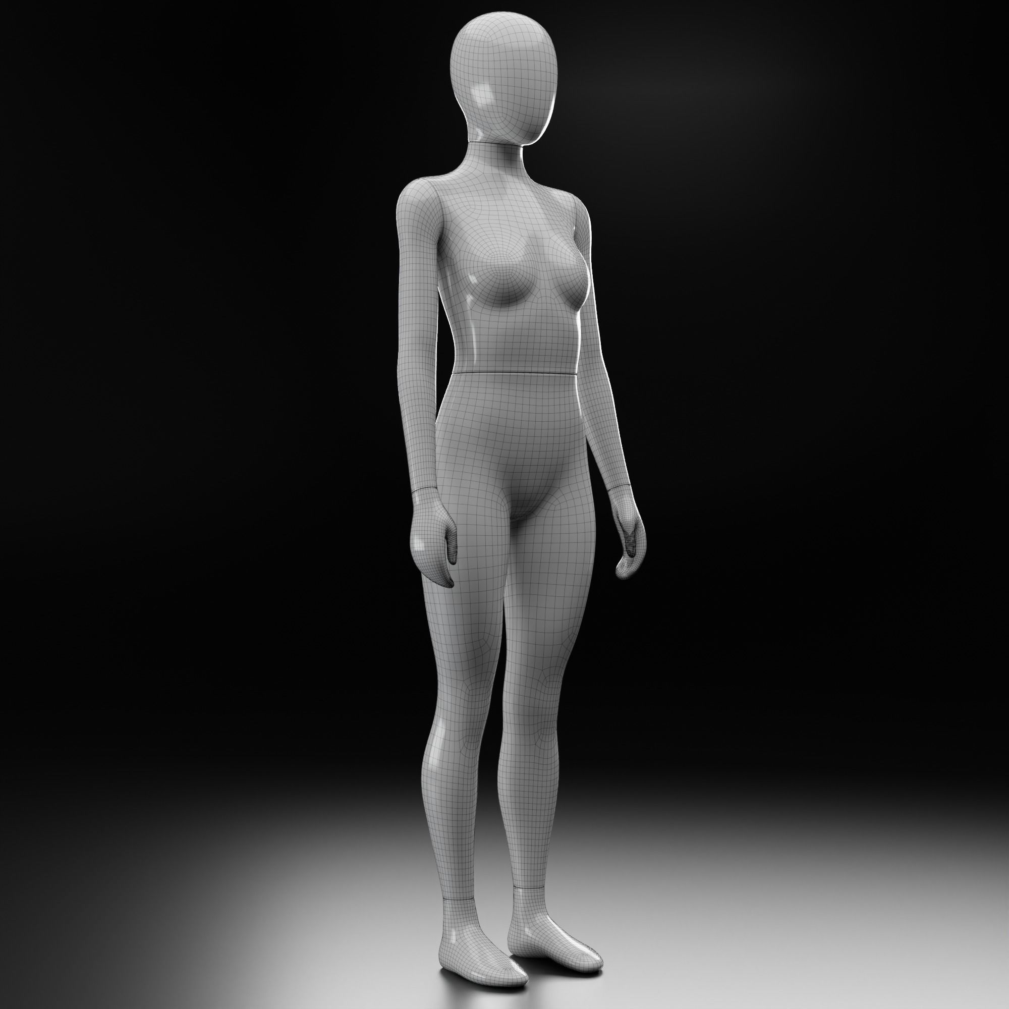 Female Mannequin 3D model_17