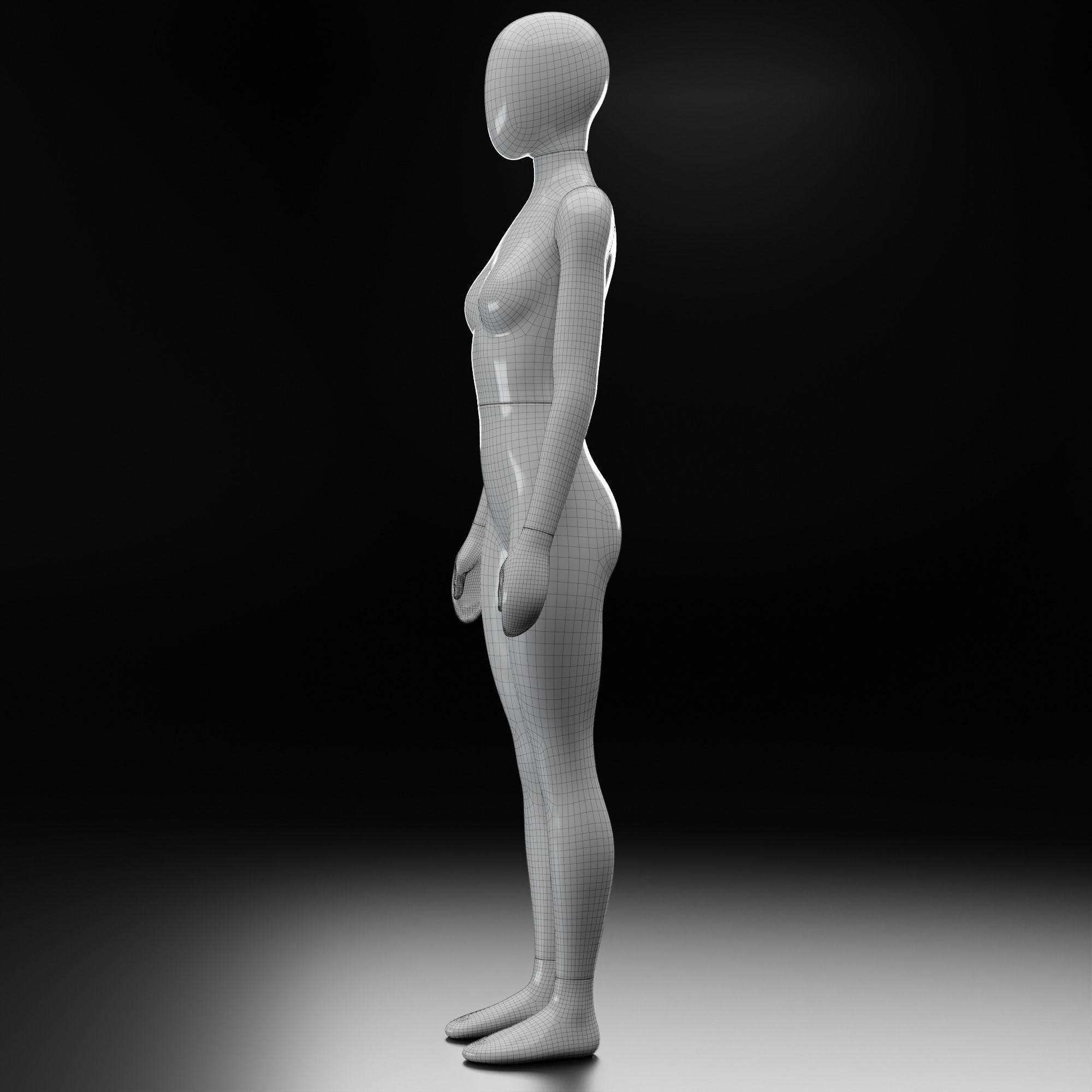 Female Mannequin 3D model_13