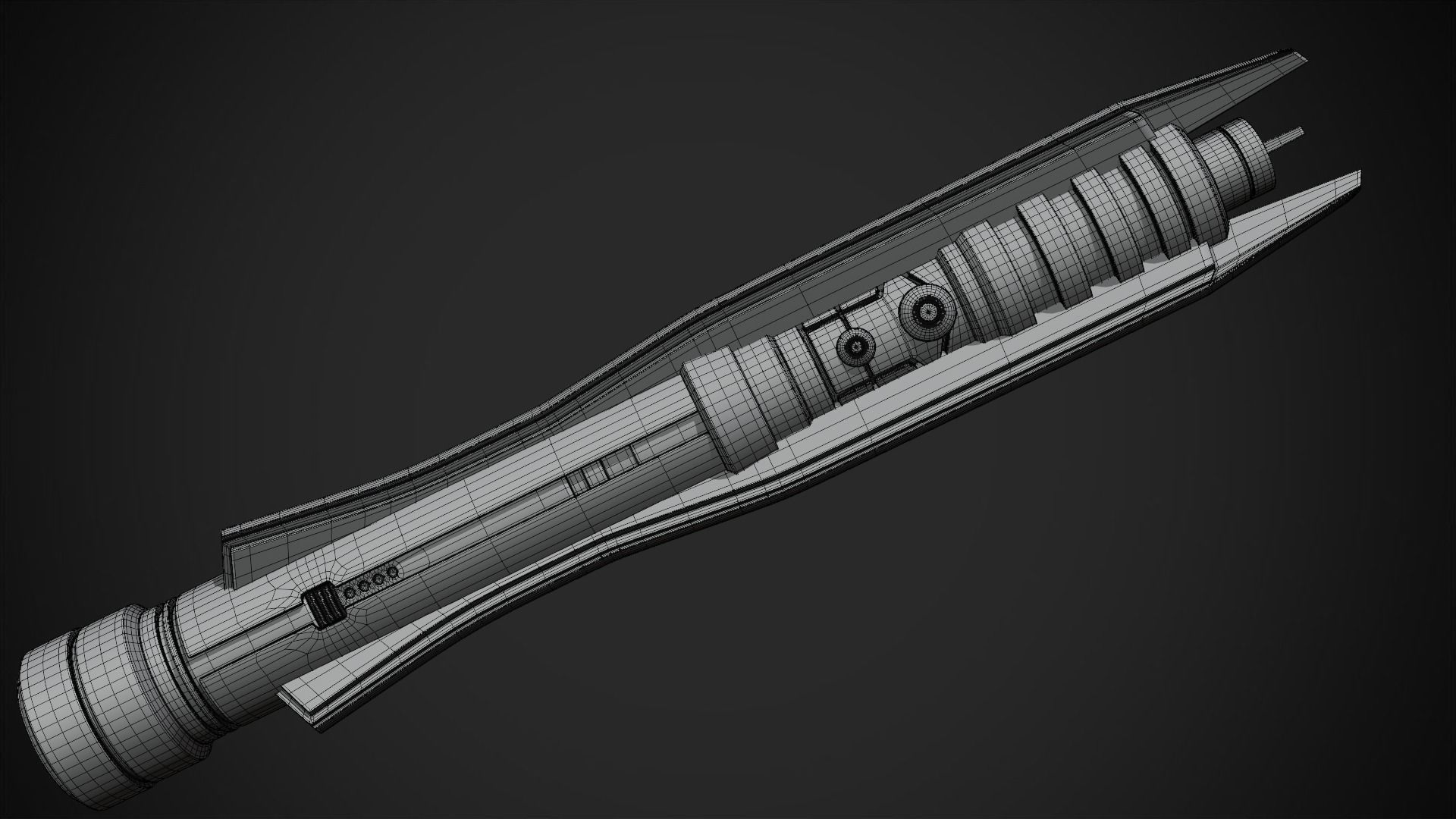 Star Wars Darth Revan Purple Lightsaber for Cosplay 3D print model_13